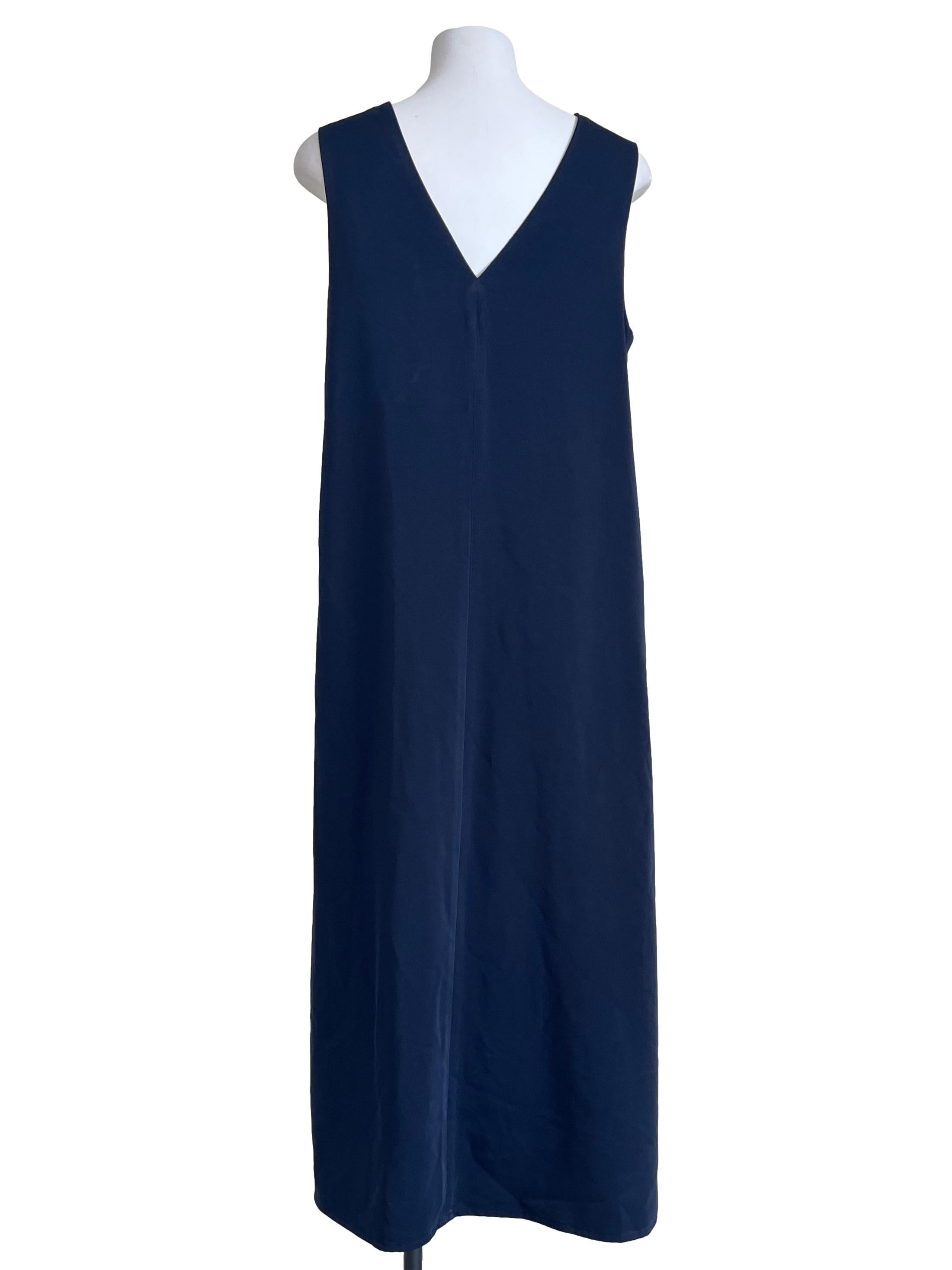 Denim Blue V-Neck Slip Dress