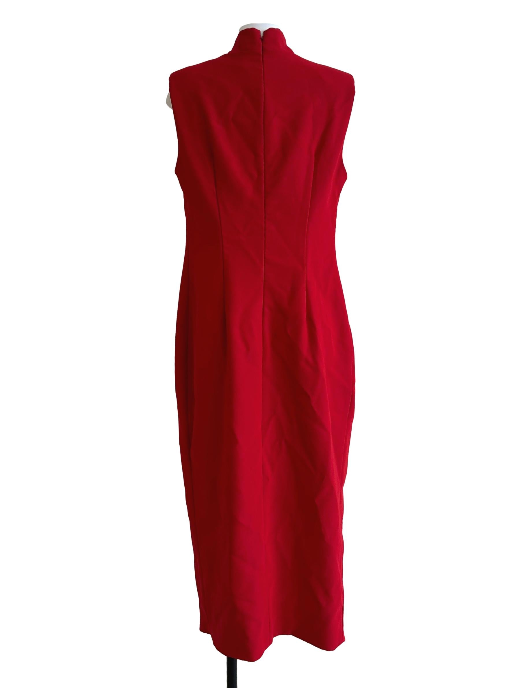 Crimson Red Cheongsam Dress