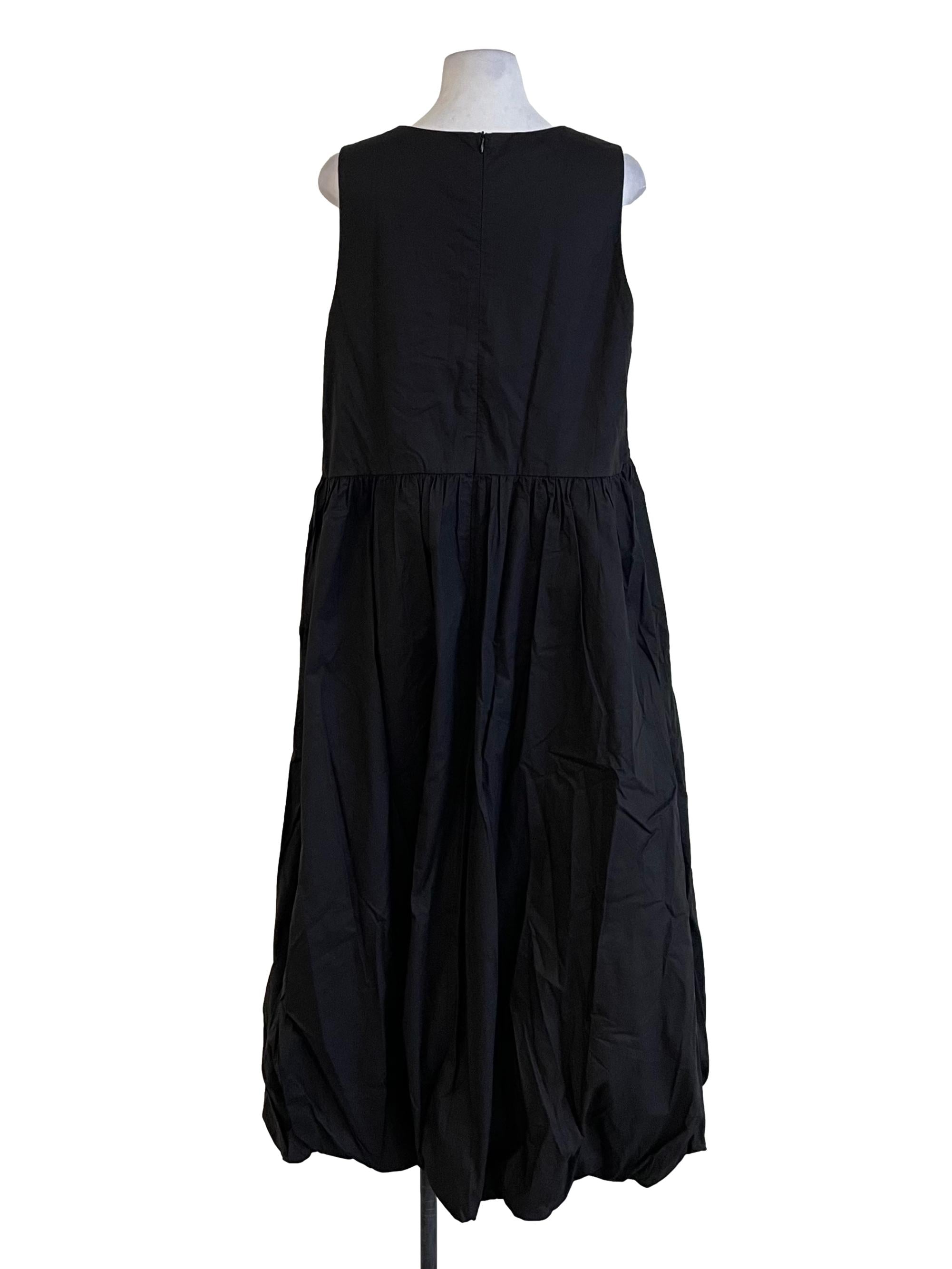 Black Sleeveless Bud Baggy Dress