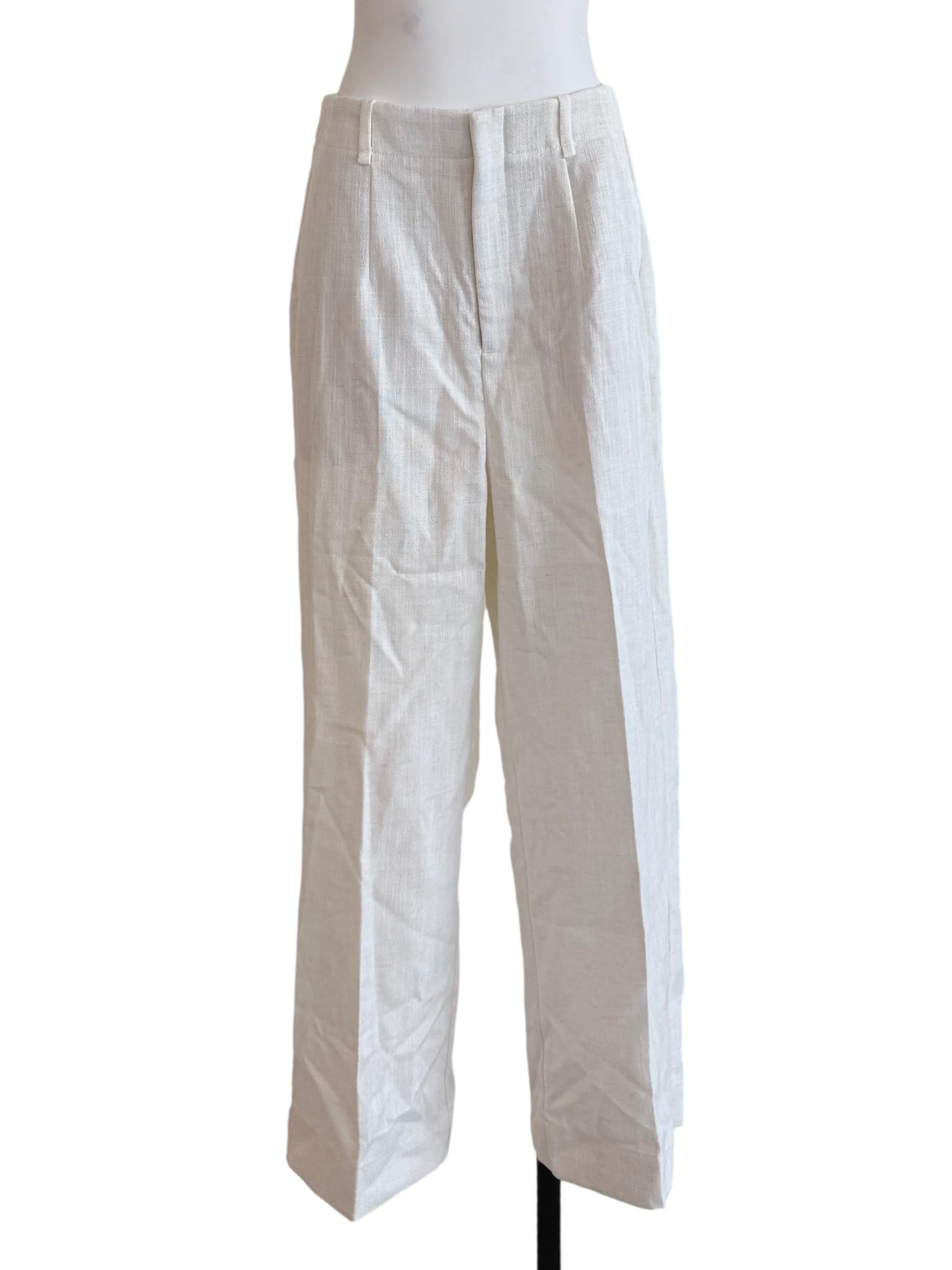 Alabaster White Straight Leg Pants