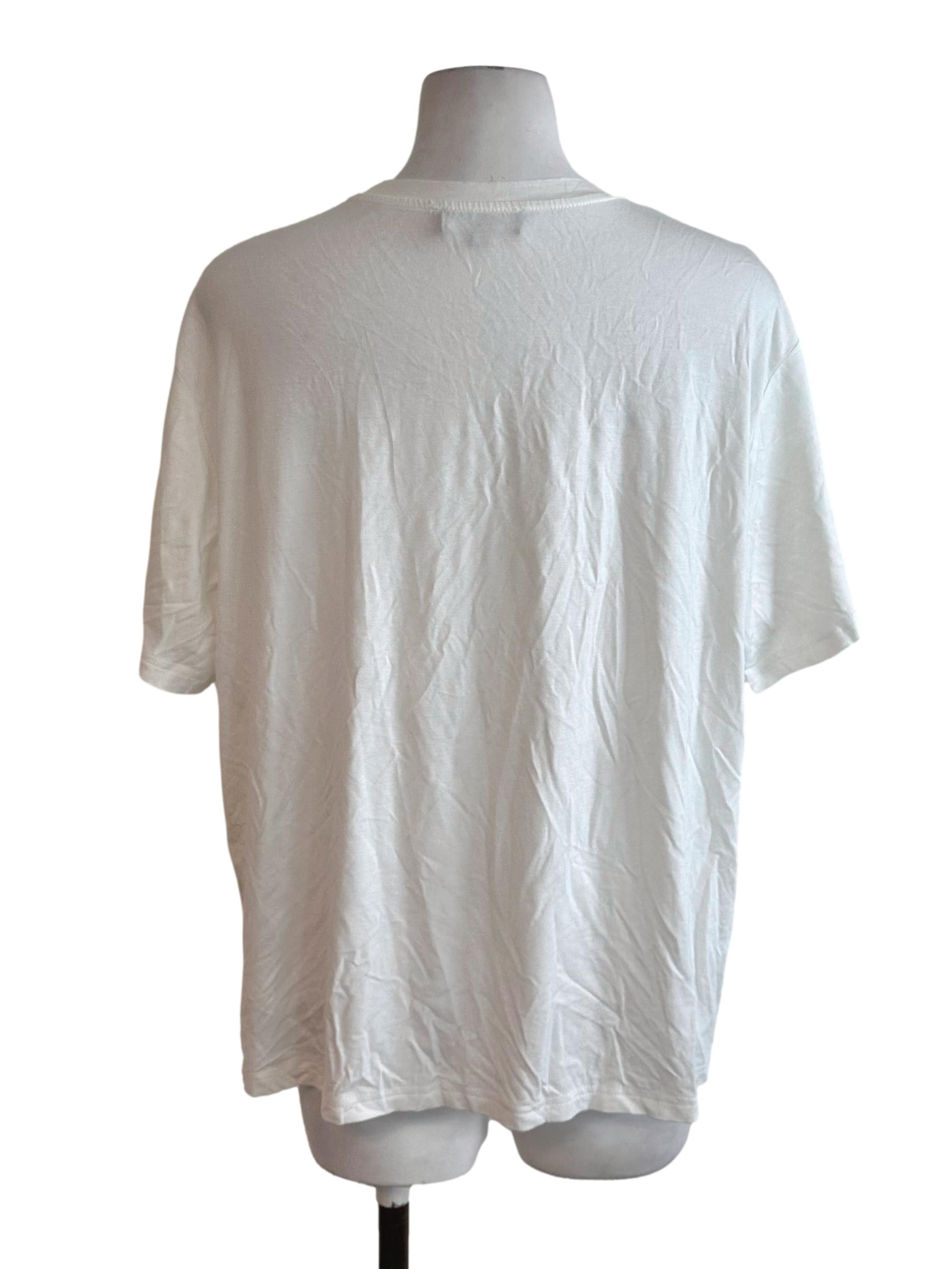 Off White Round Neck Tee Top
