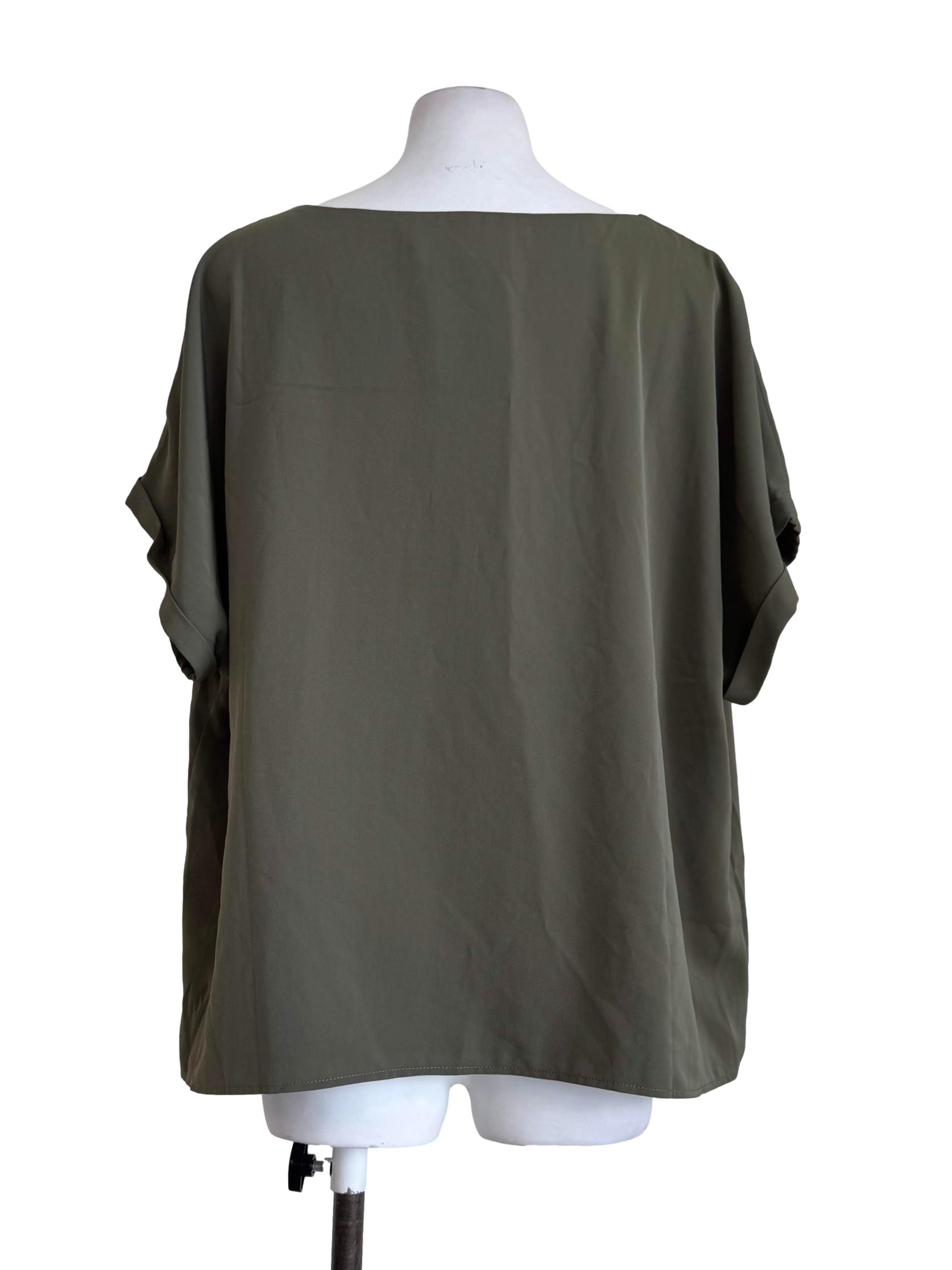 Moss Green Round Neck Top