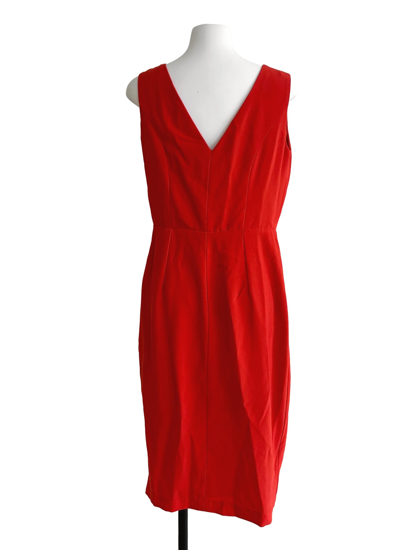 Fire Orange Slit Dress