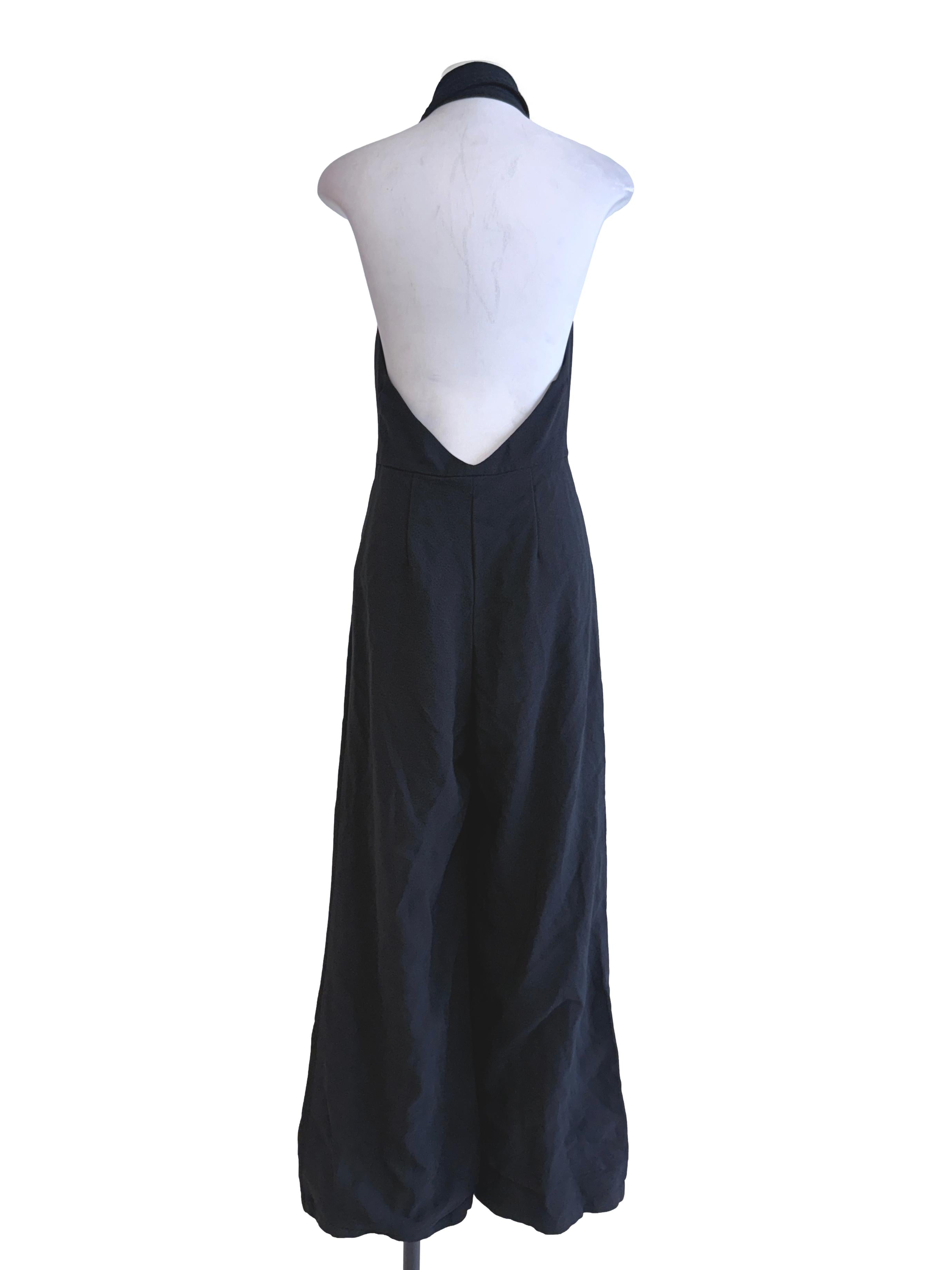 Black Halter Strap Jumpsuit
