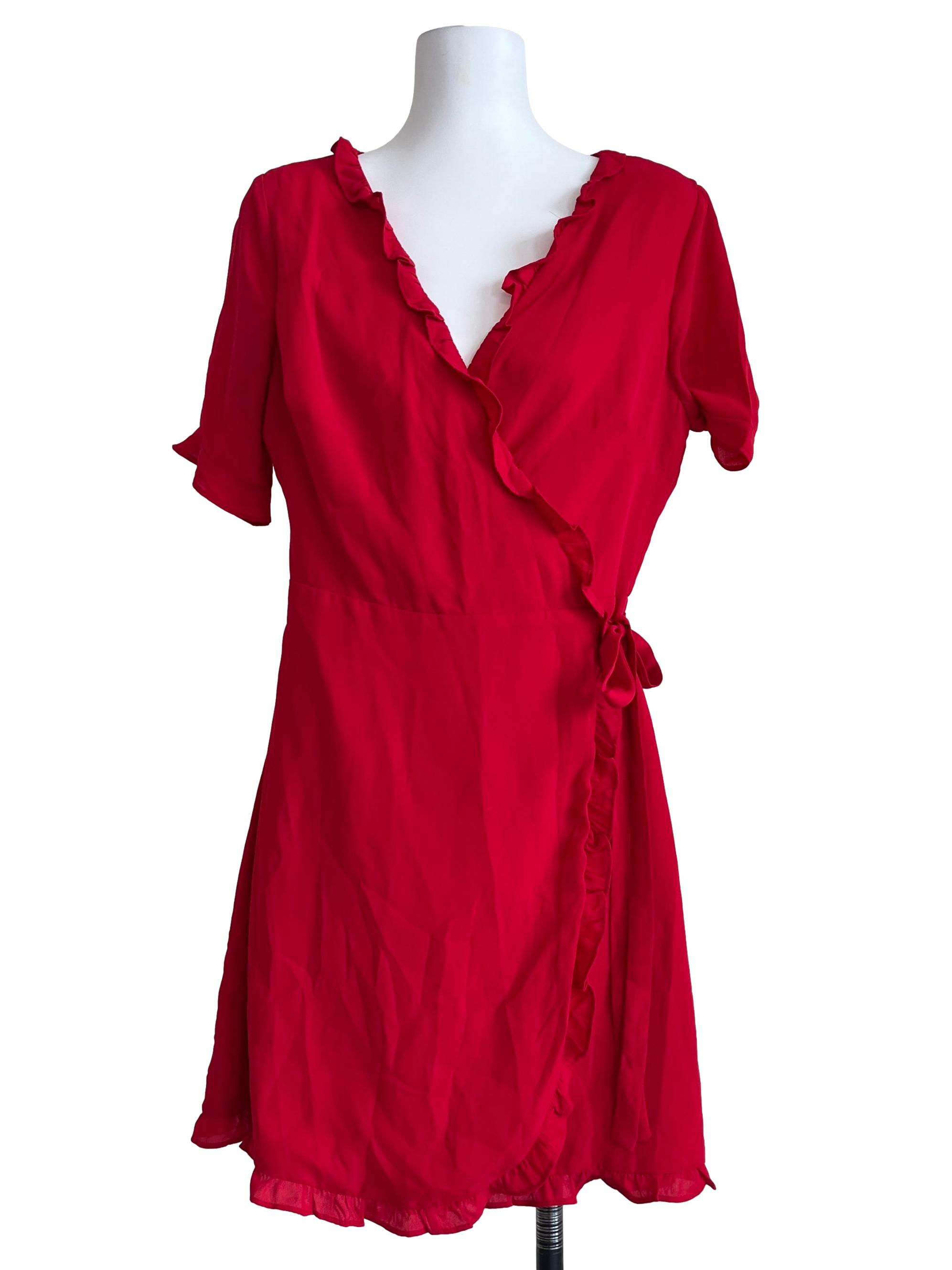 Chilli Red Wrap Dress