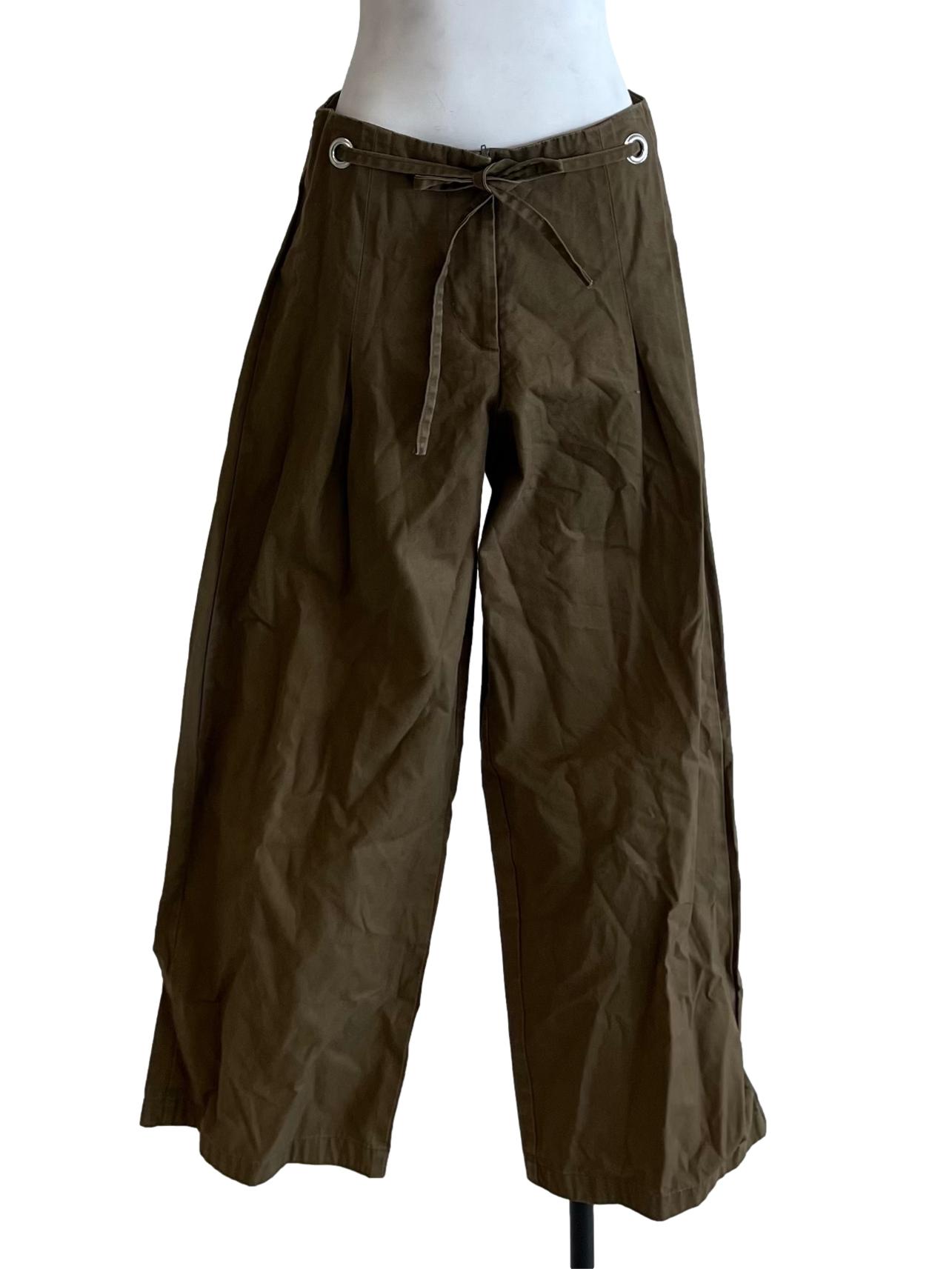 Green High Waisted Wide Leg Pants