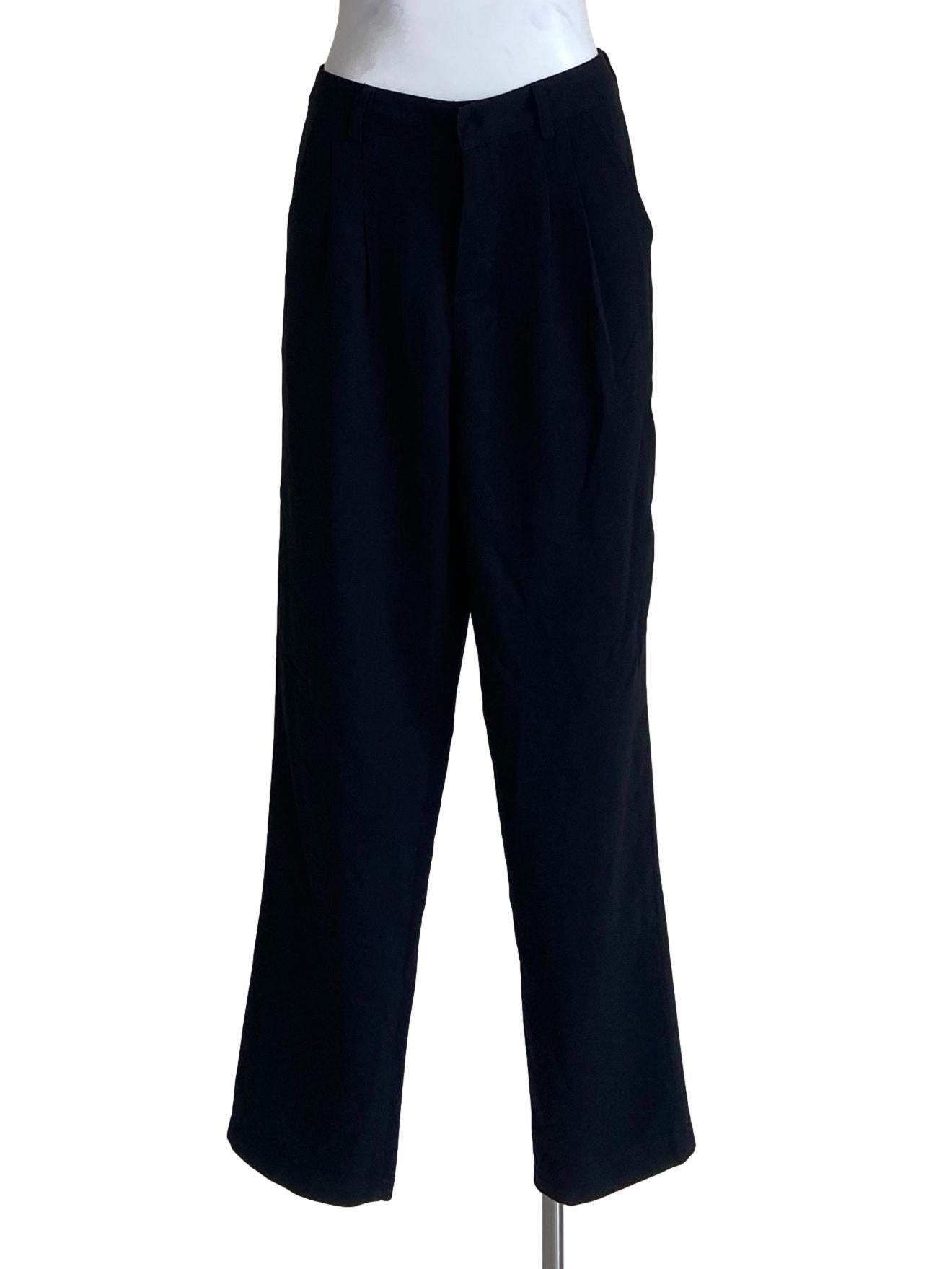 Black Pegged Formal Pants