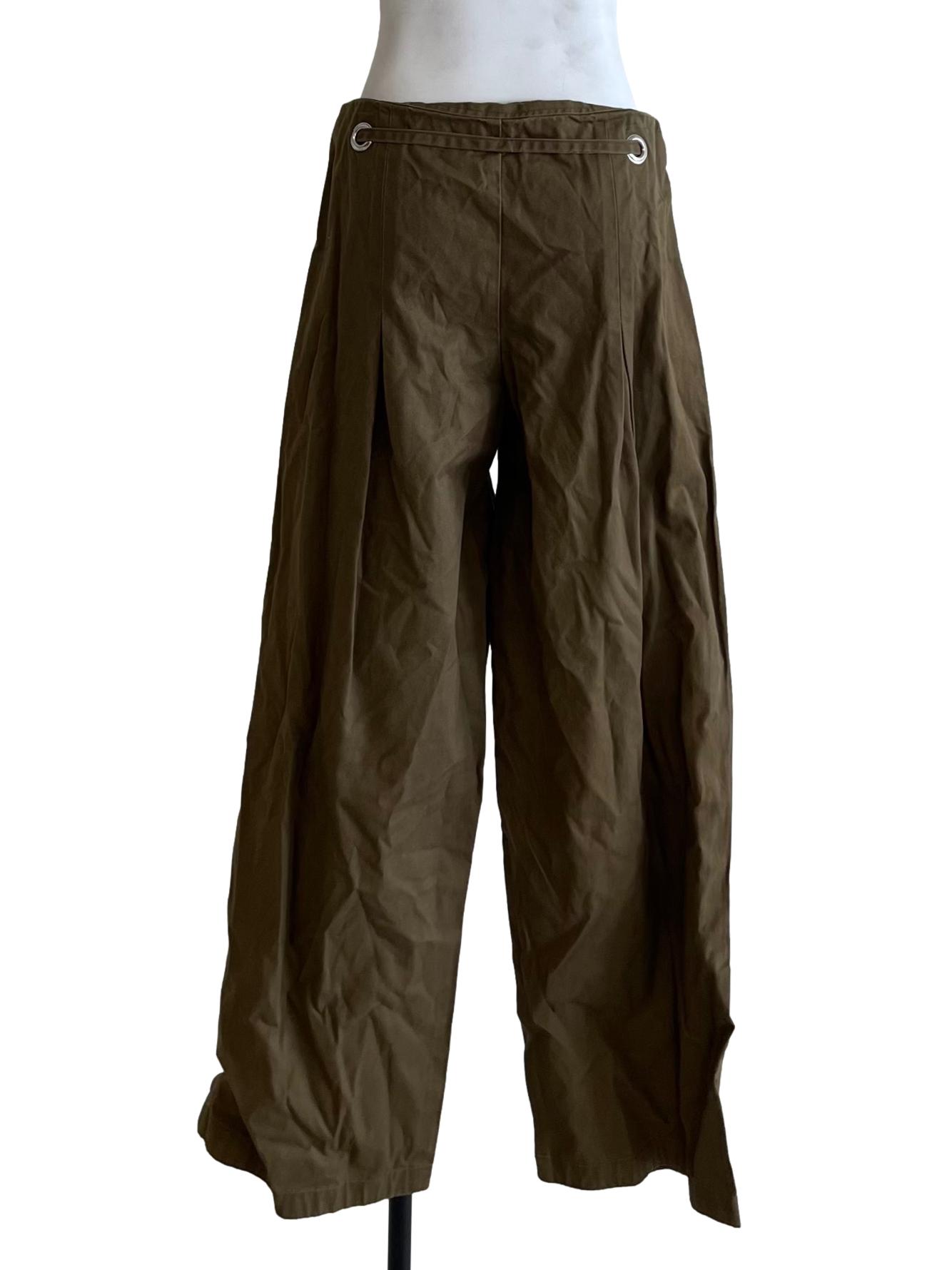 Green High Waisted Wide Leg Pants