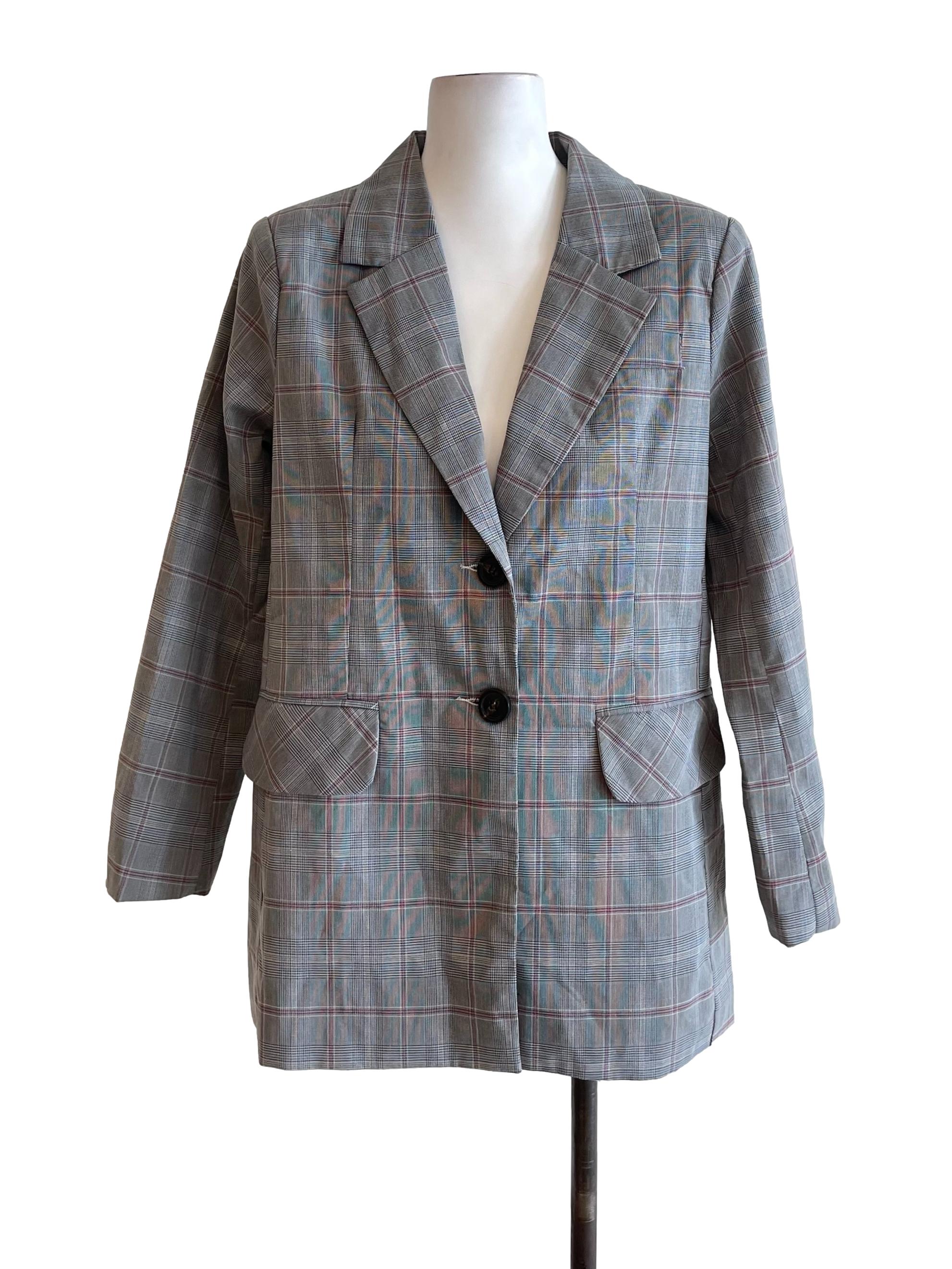 Light Grey Prince Of Wales Blazer