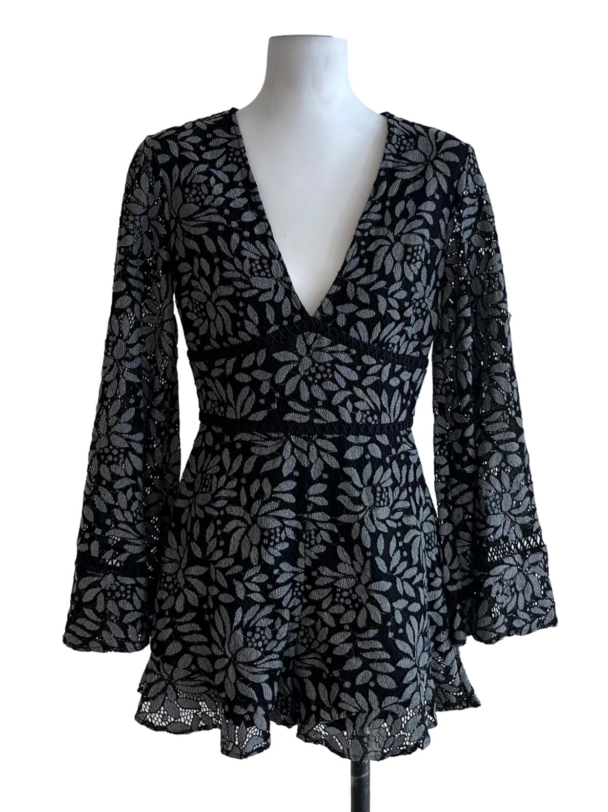 Black Lace Romper