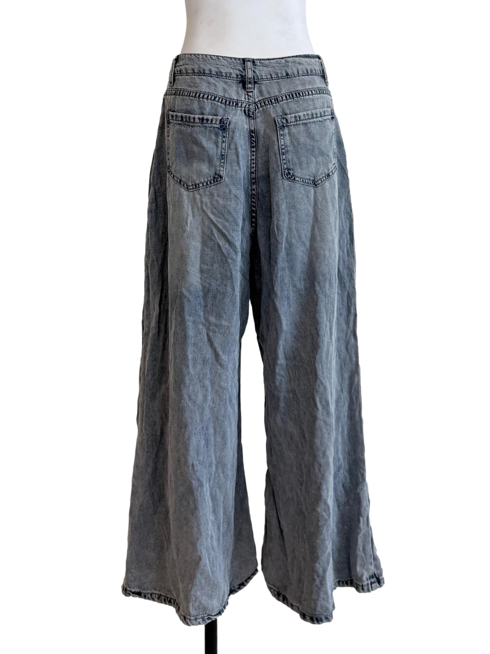 Light Blue Wide Leg Jeans