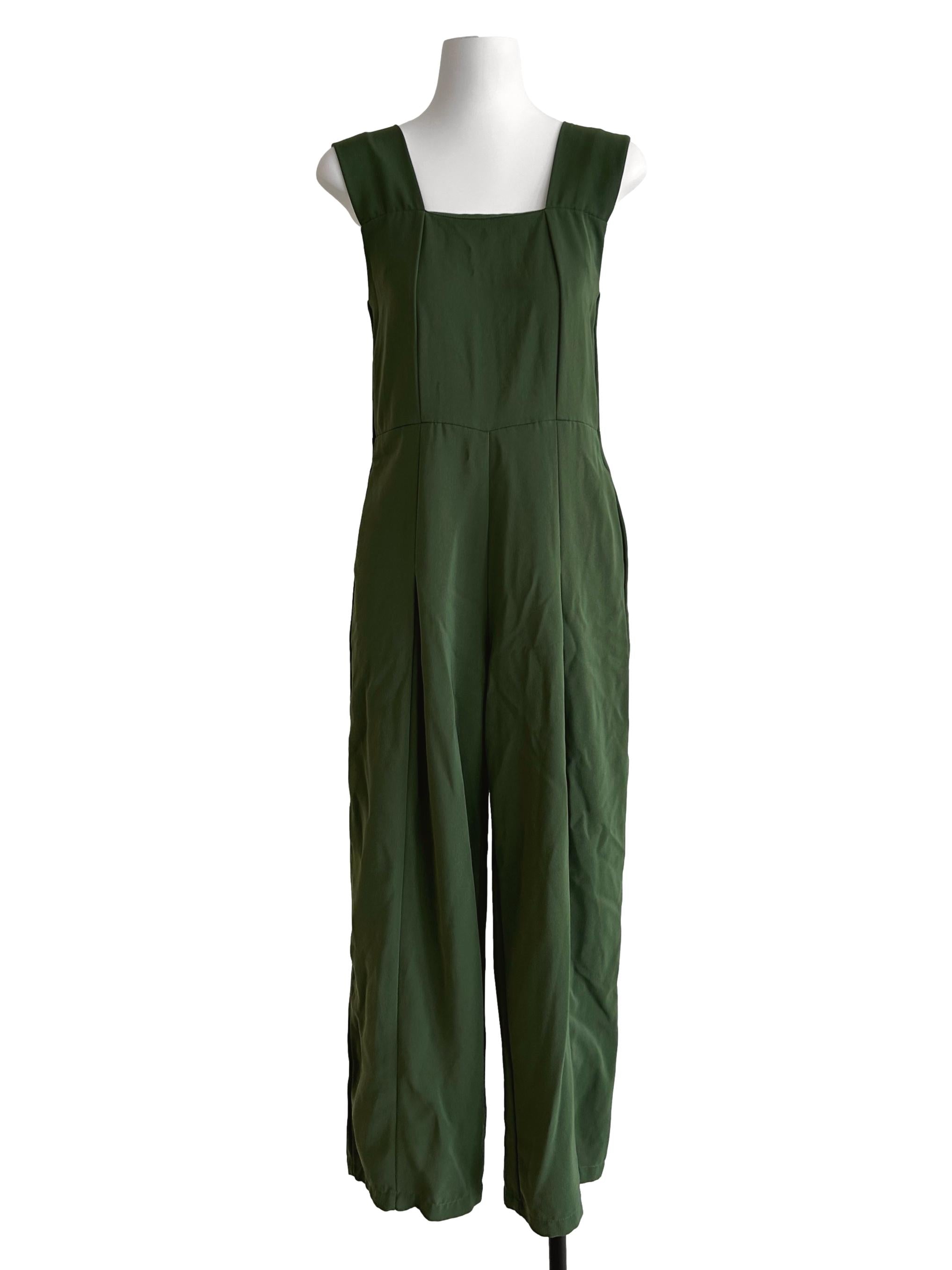 Seaweed Green Sleeveless Jumpsuit