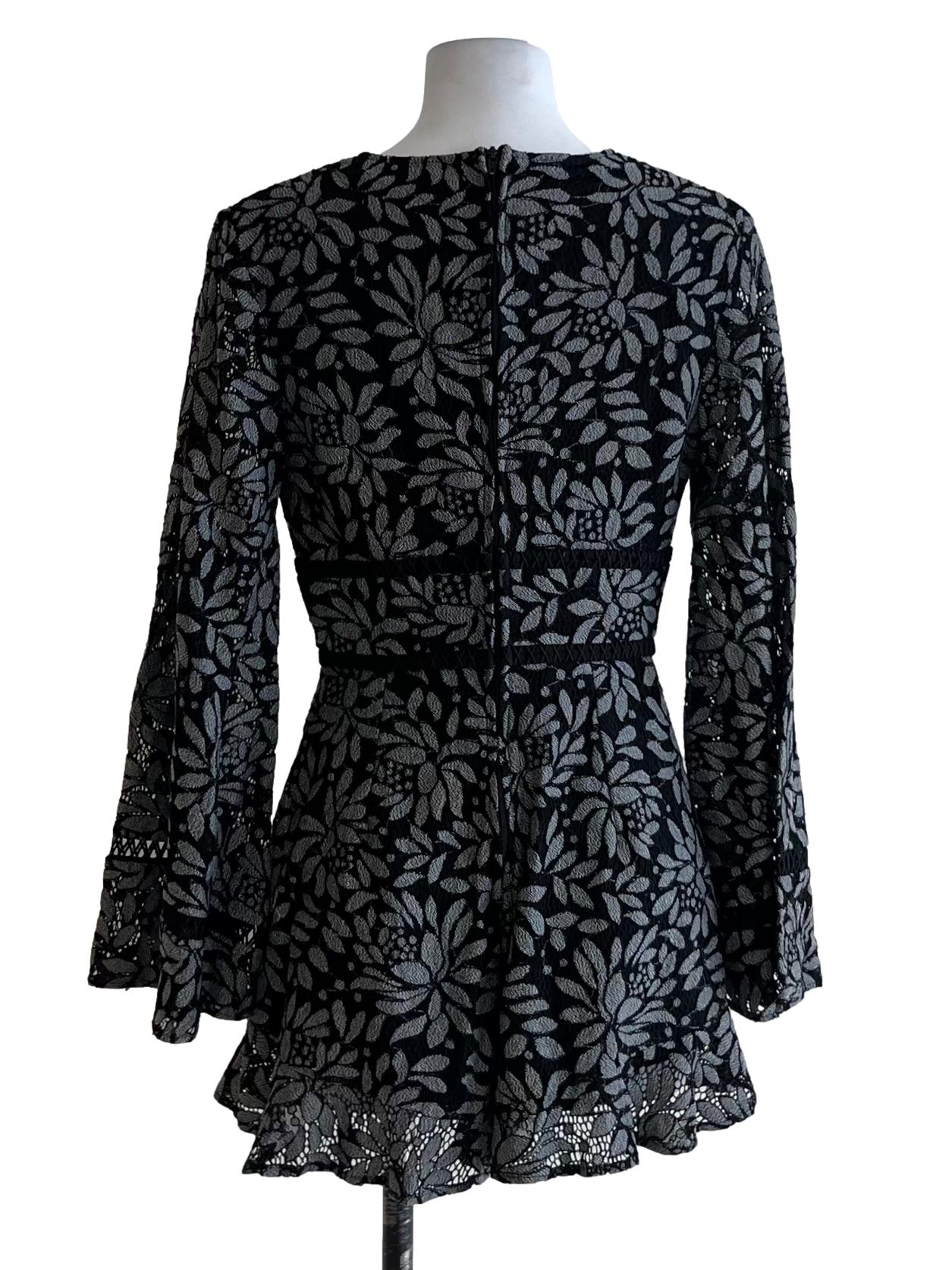 Black Lace Romper