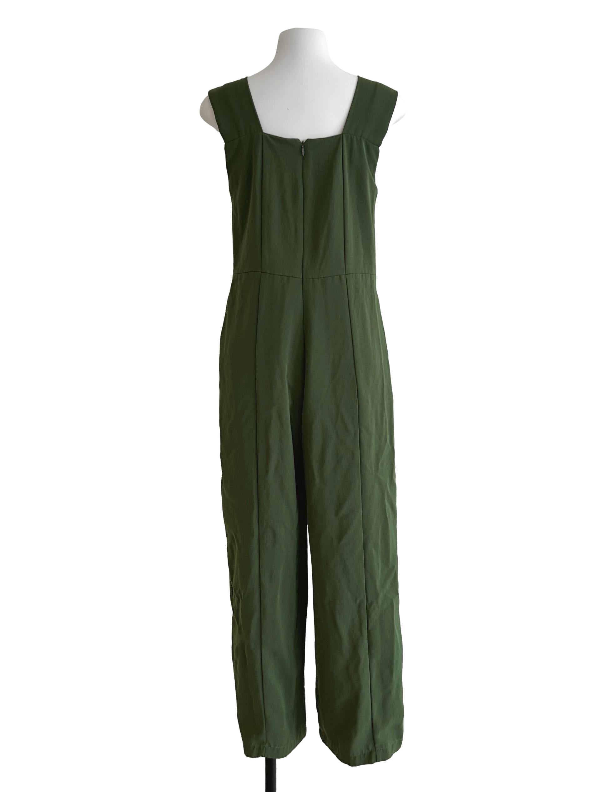 Seaweed Green Sleeveless Jumpsuit