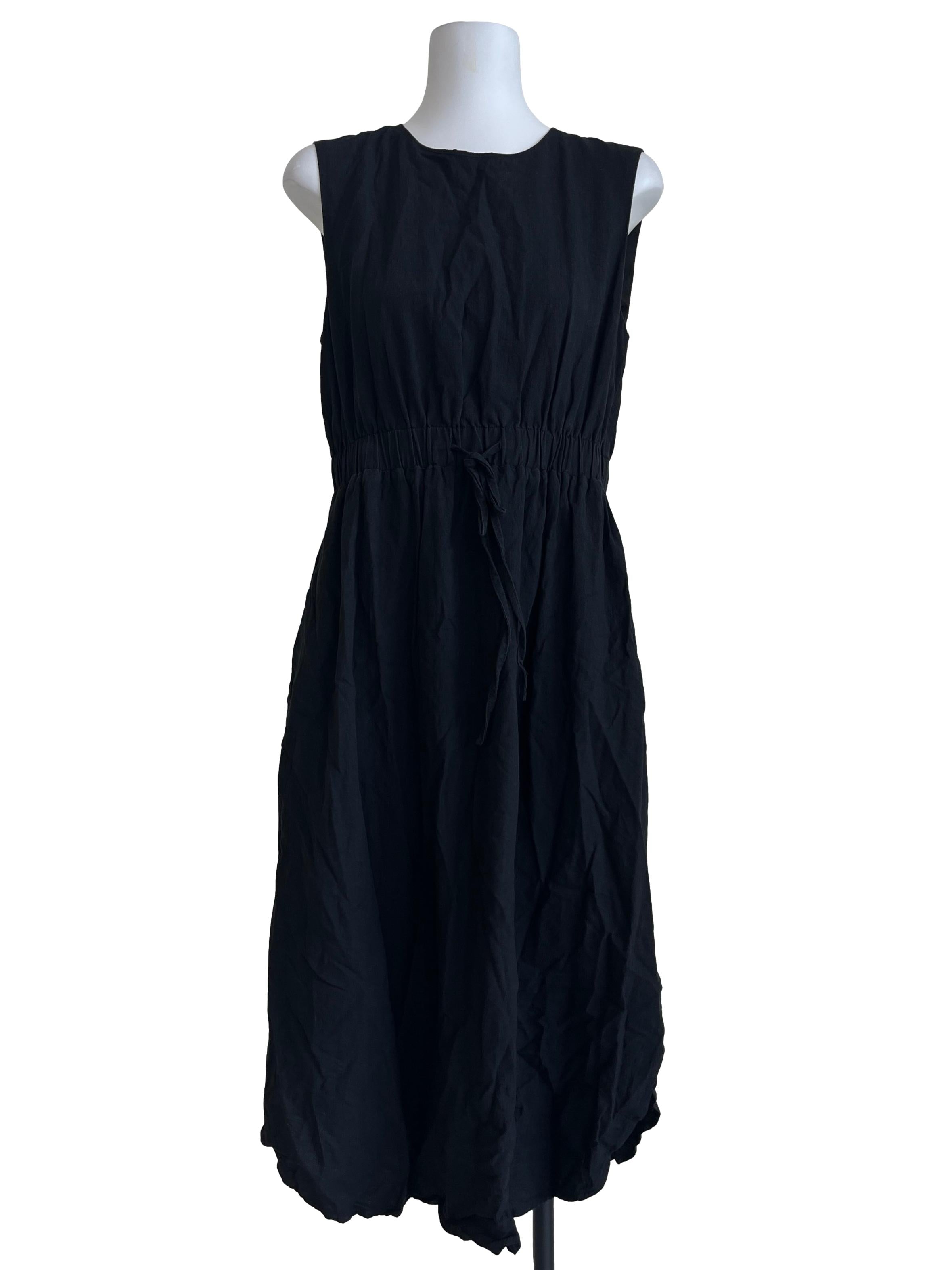 Pitch Black Halter A-Line Dress