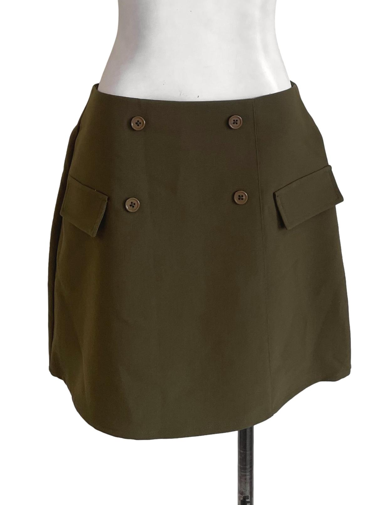 Army Green Pencil Cut Skorts YHF