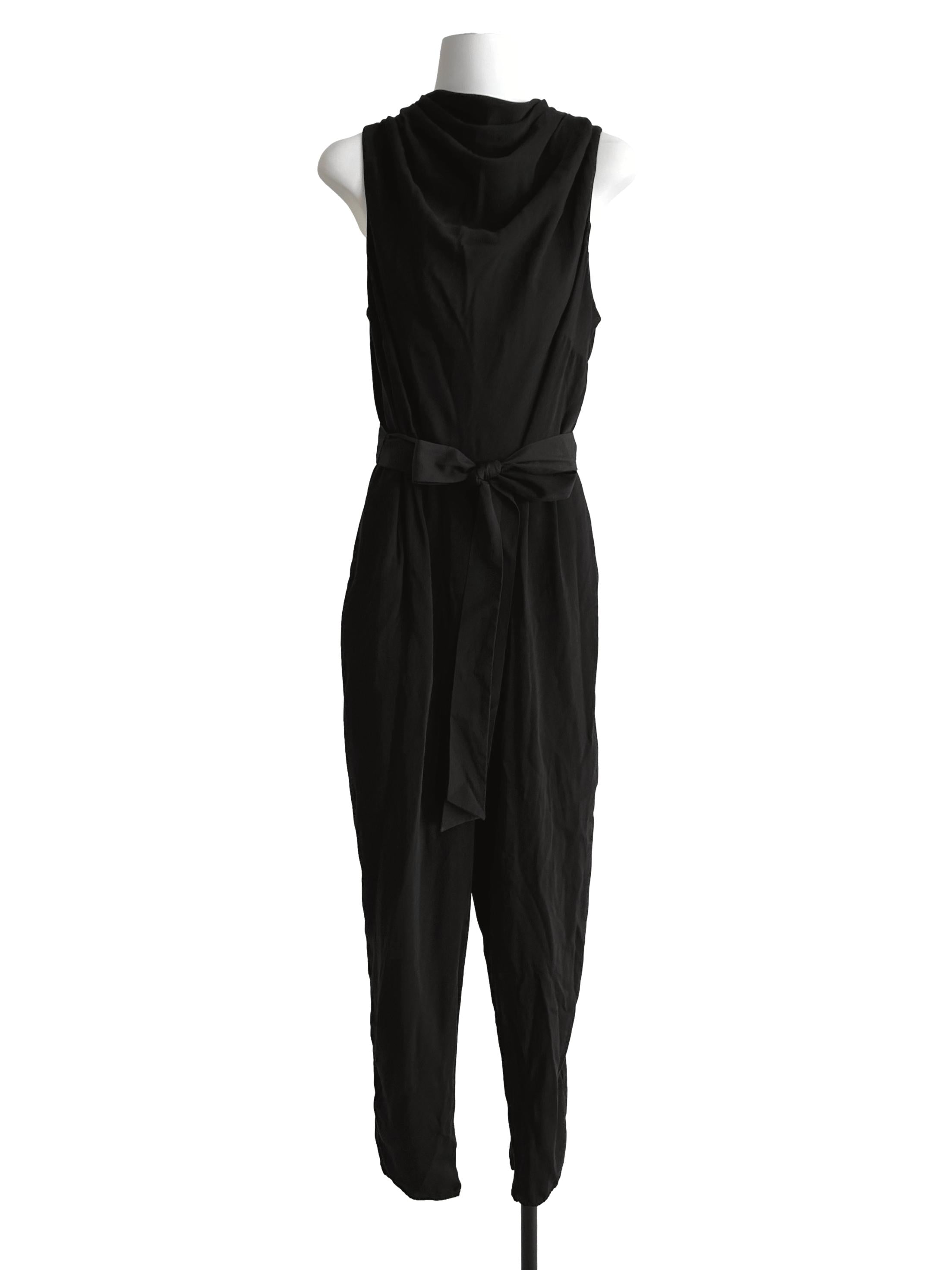 Jet Black Tapered Jumpsuit