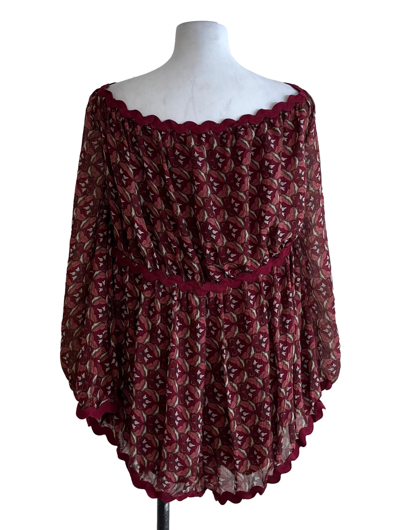 Wine Red Scoop Neckline Romper