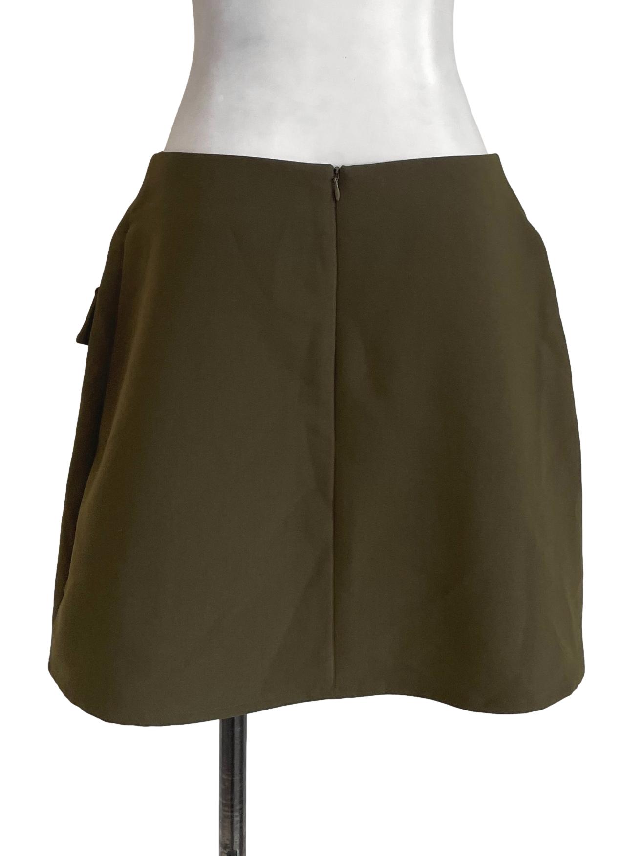 Army Green Pencil Cut Skorts YHF