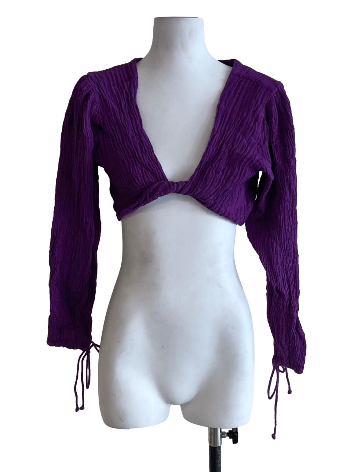 Violet Purple Pleated Blouse