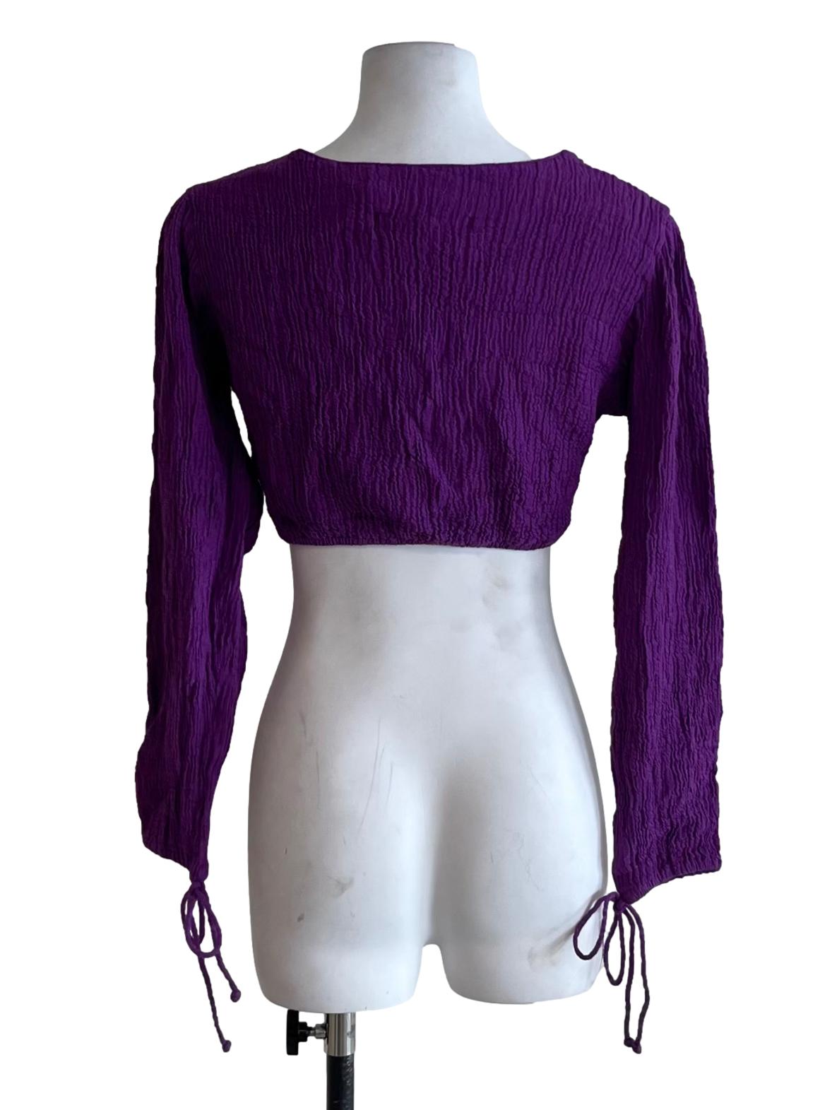 Violet Purple Pleated Blouse