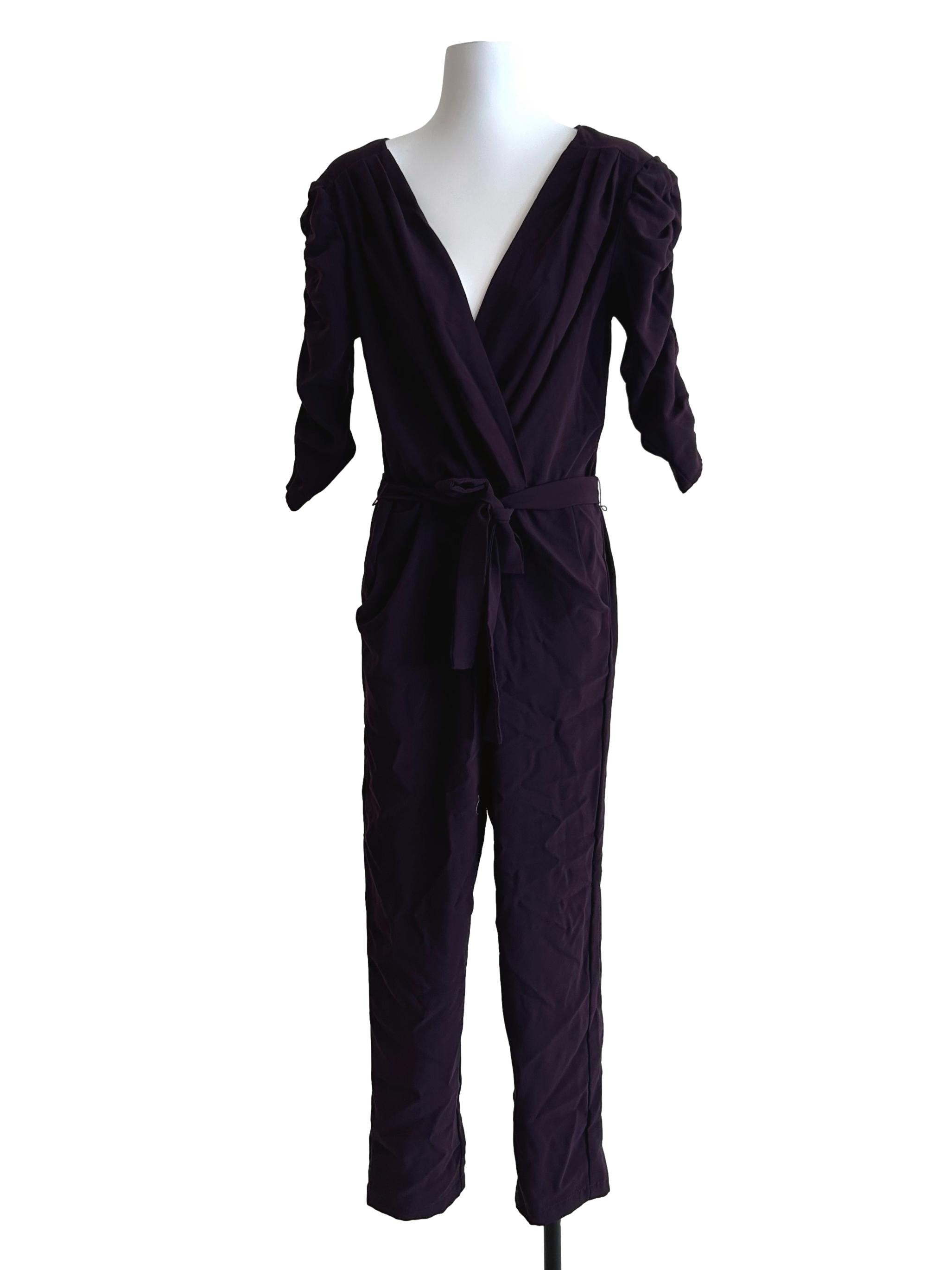 Mulberry Purple Tapered Jumpsuit