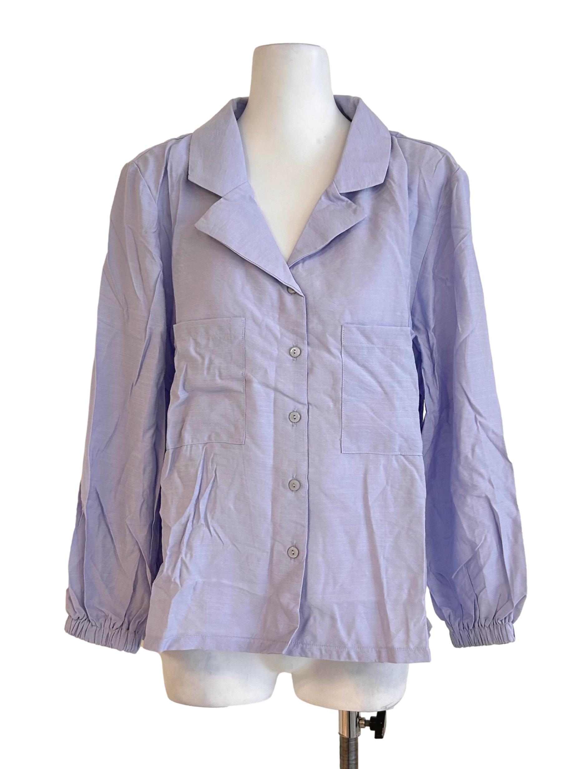 Light Blue Button-Down Utility Shirt