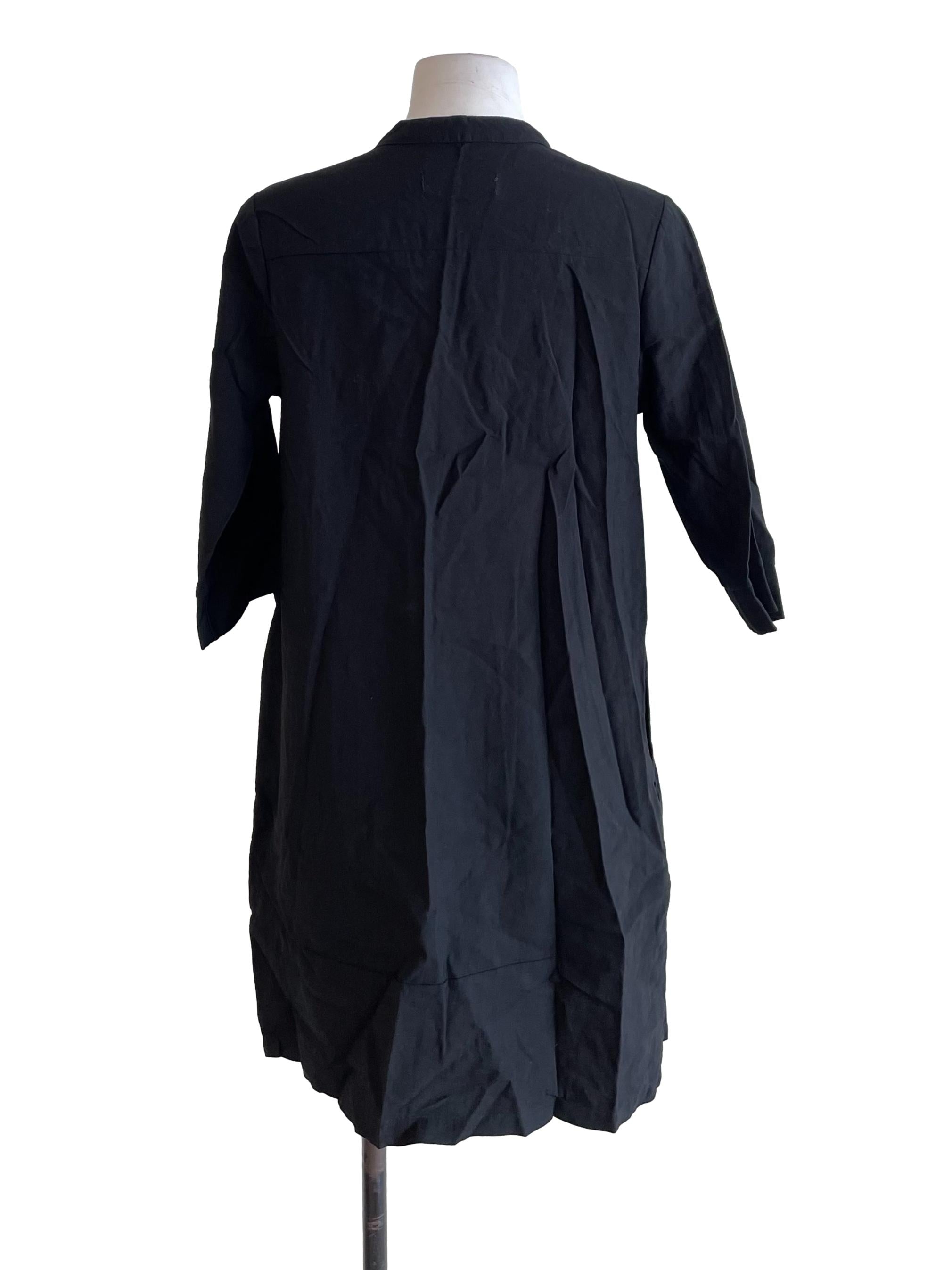 Black Mid Sleeves Tent Dress