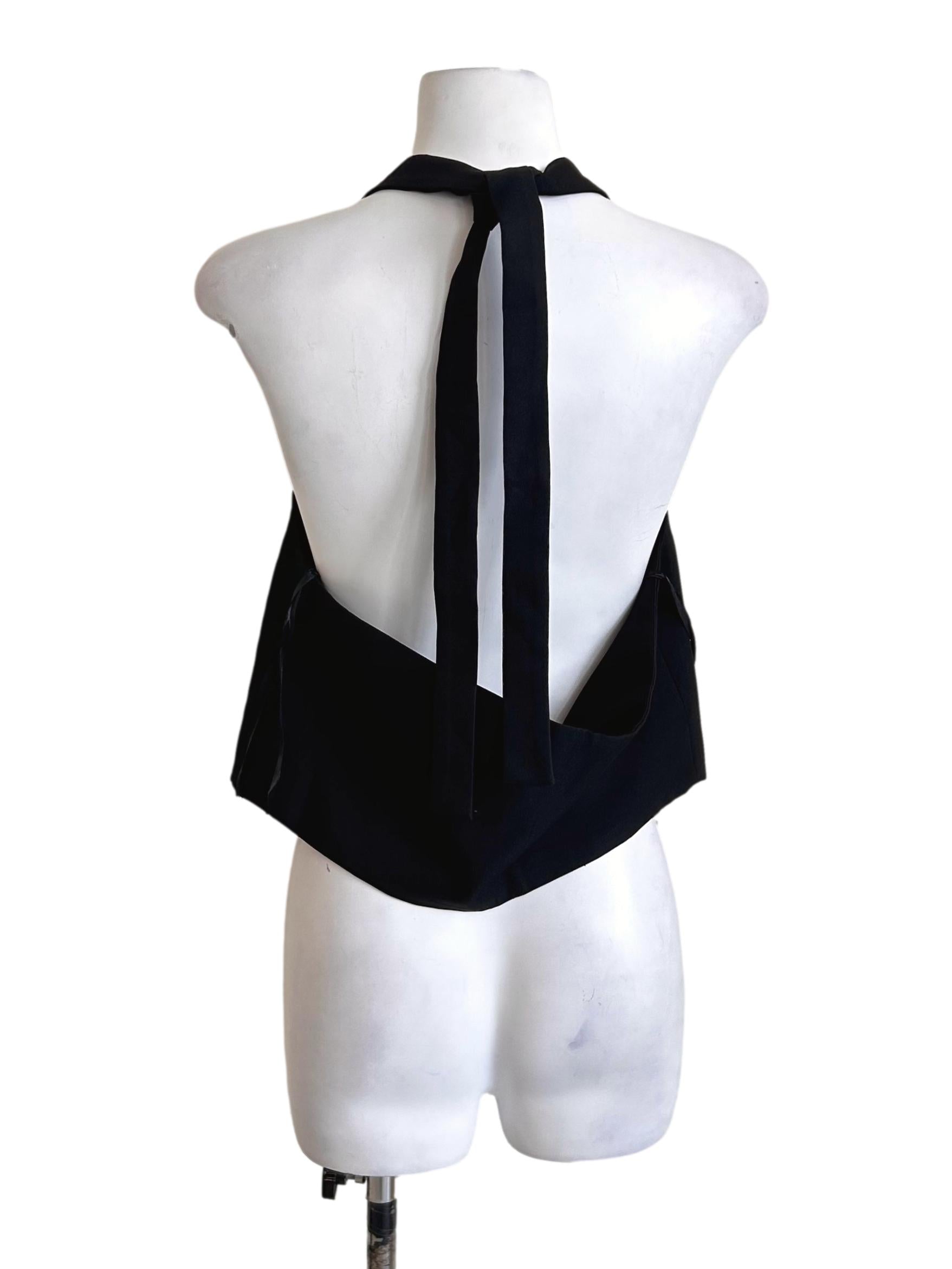 Black Halter Neck Vest Top