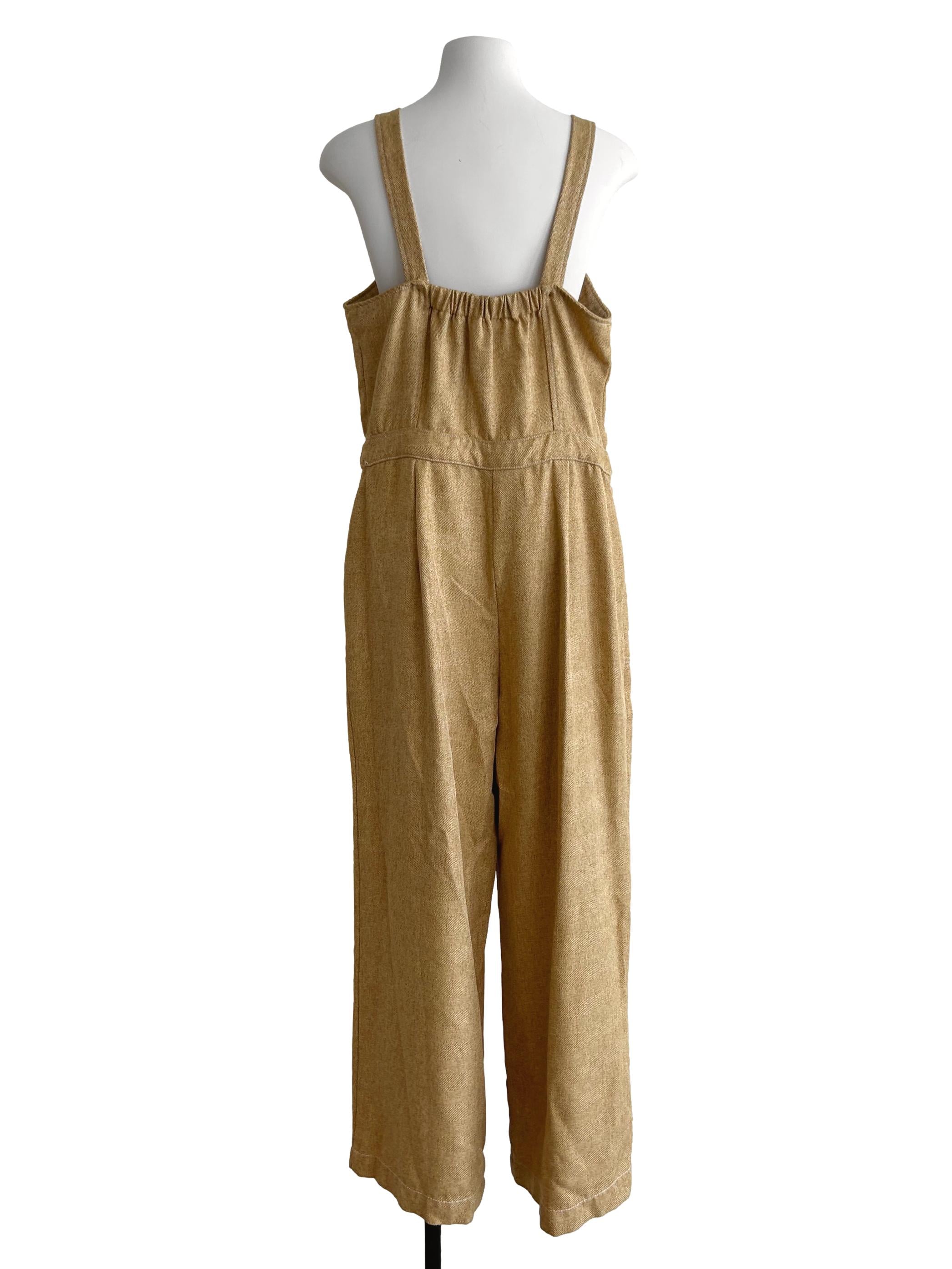 Honey Yellow Sleeveless Jumpsuit
