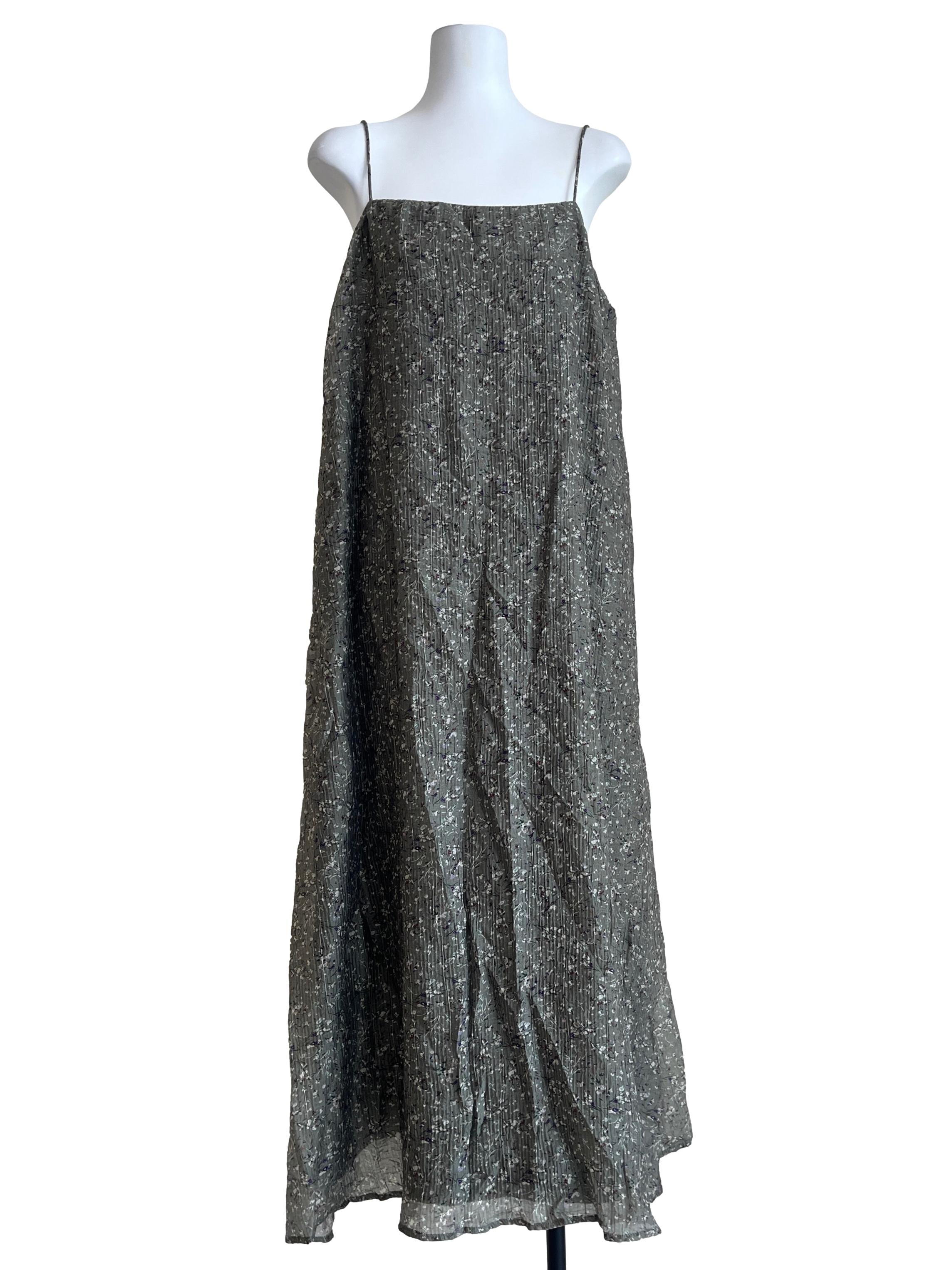 Pickle Green Spaghetti Slip Dress