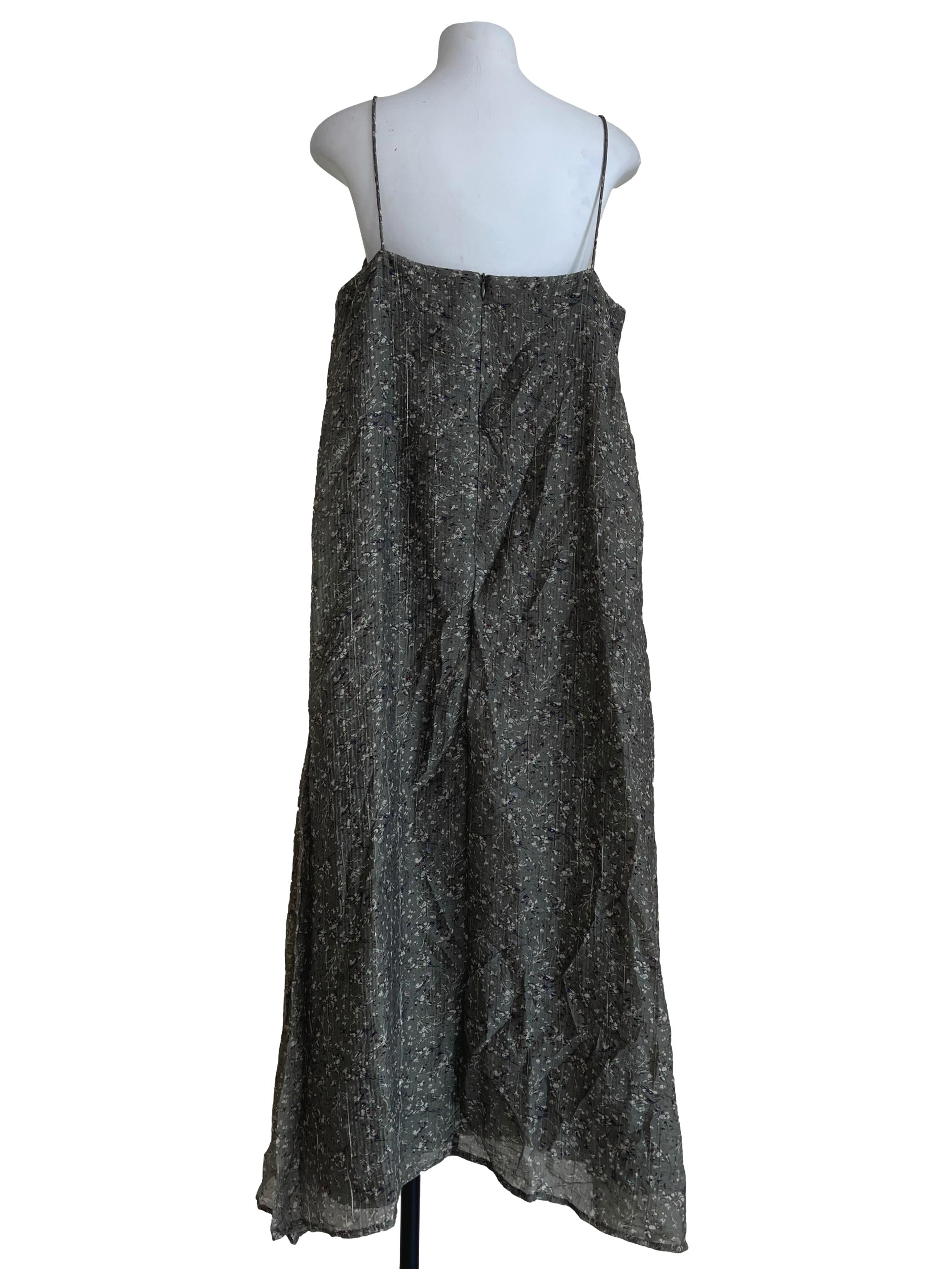 Pickle Green Spaghetti Slip Dress