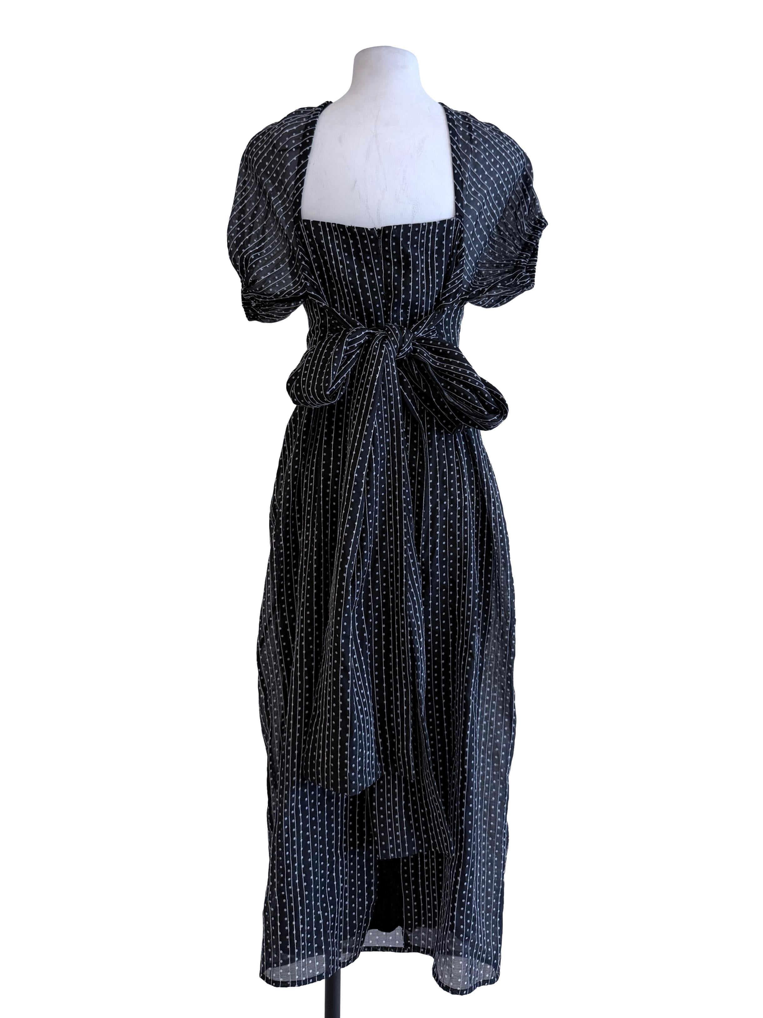 Black Polka Dot Maxi Dress