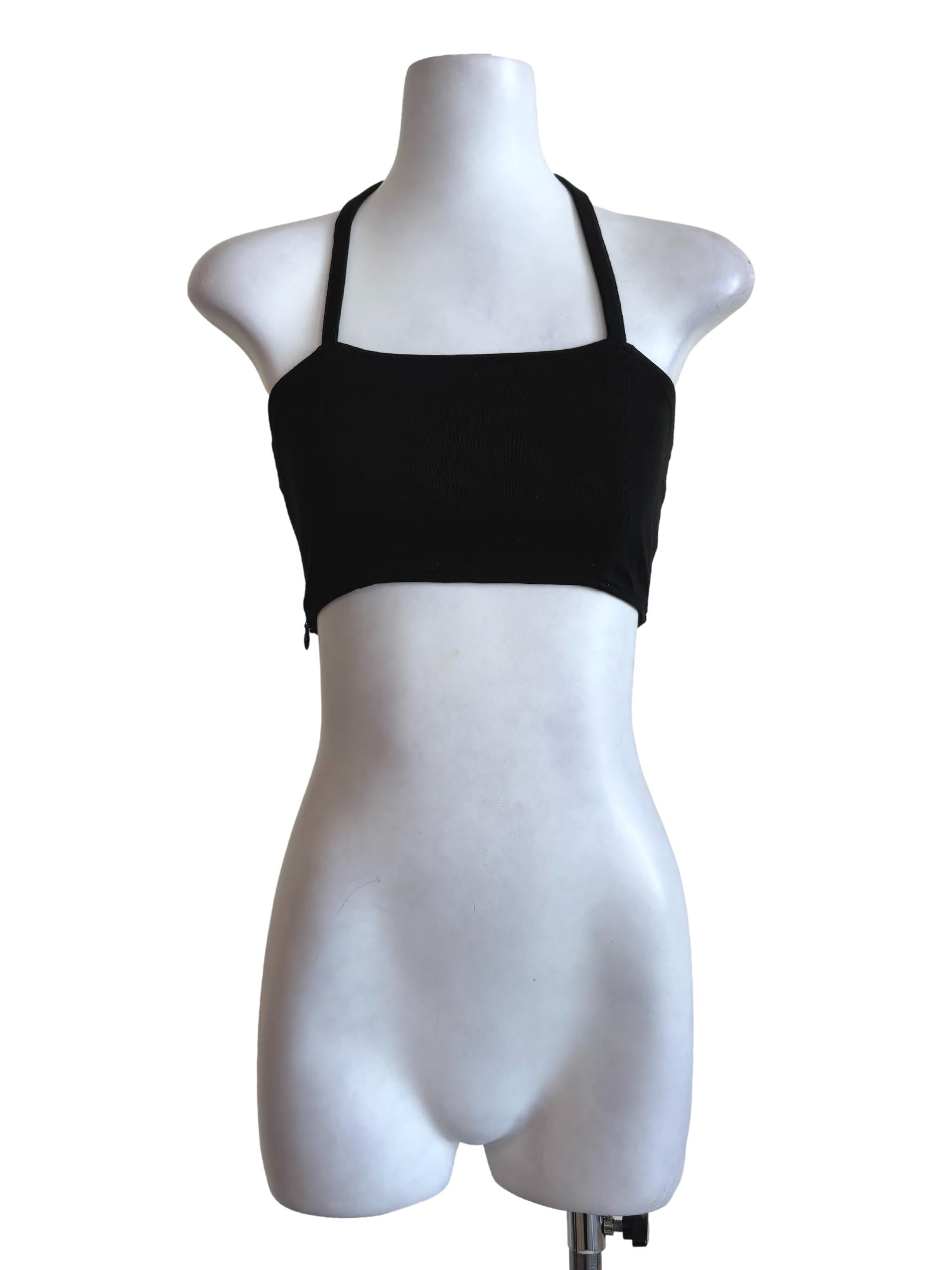 Black Halter Bralette YHF