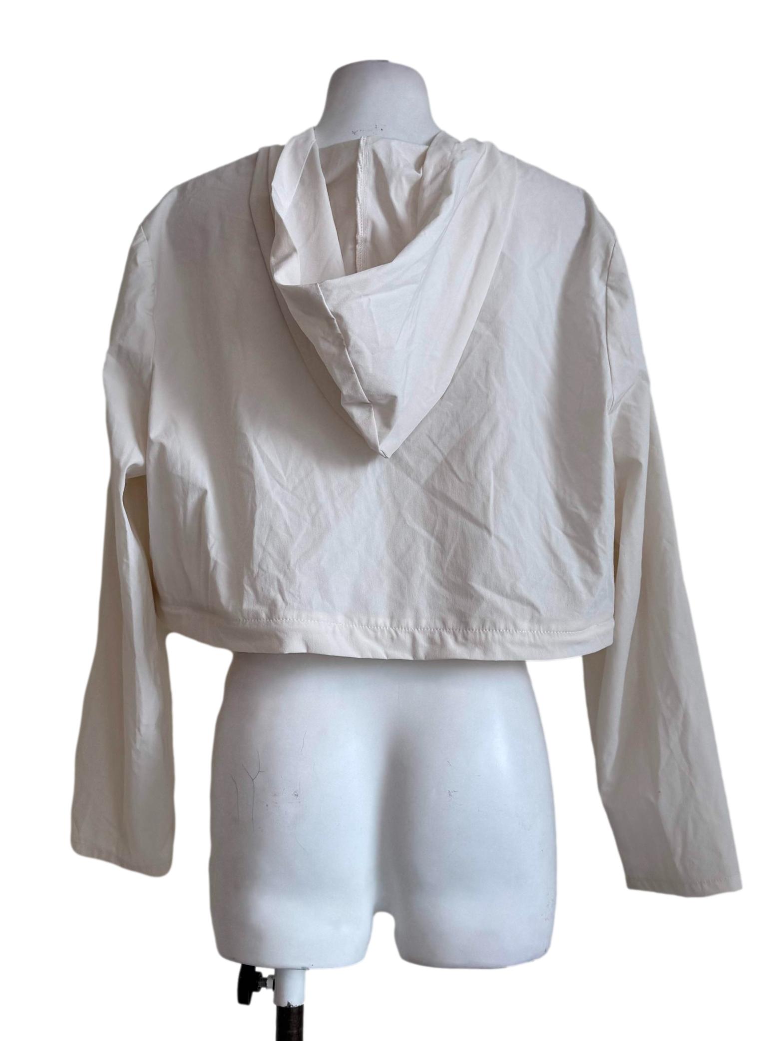 Pale Beige Long Sleeve Windbreaker