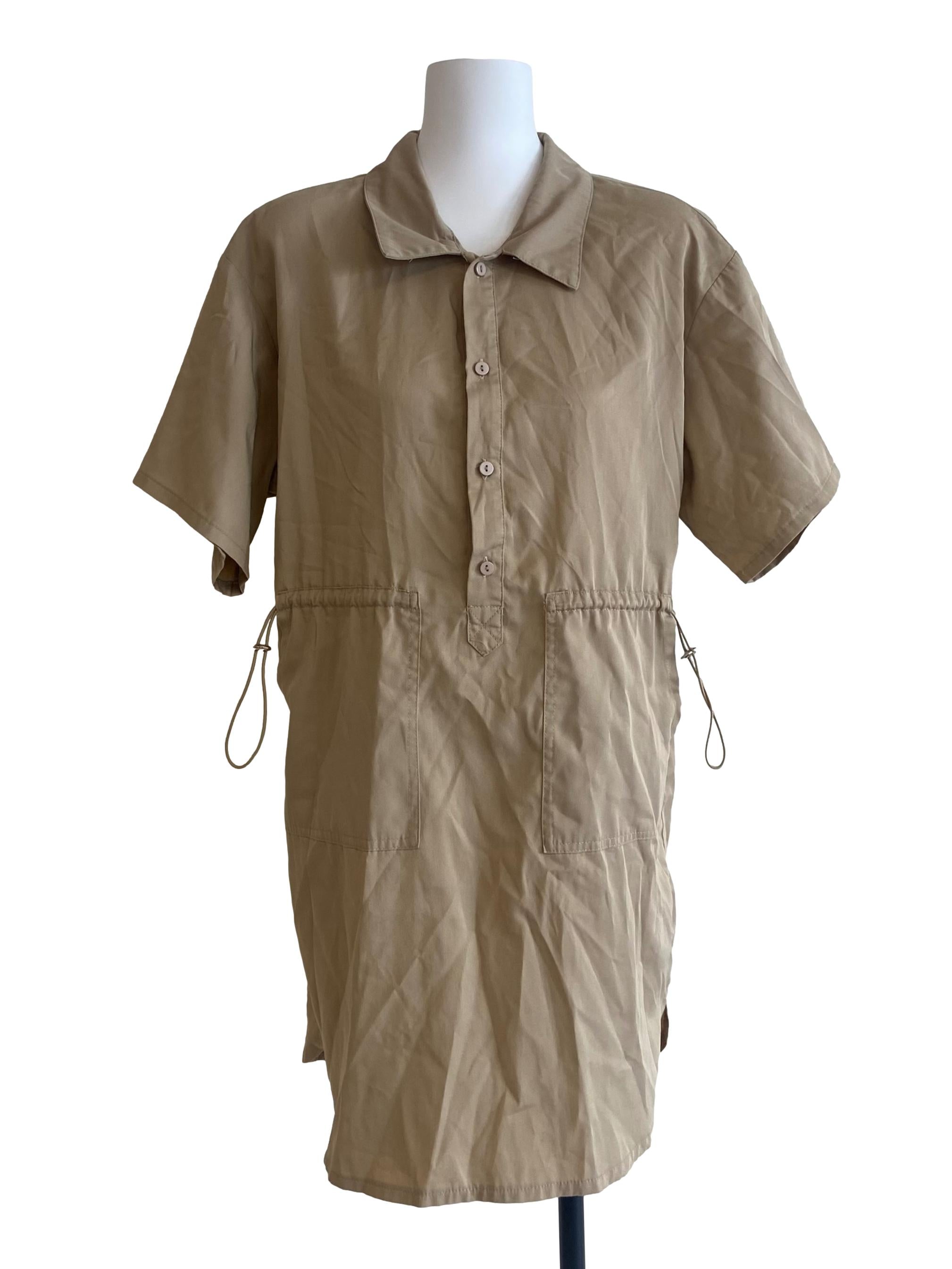 Tortilla Brown Half Button Dress