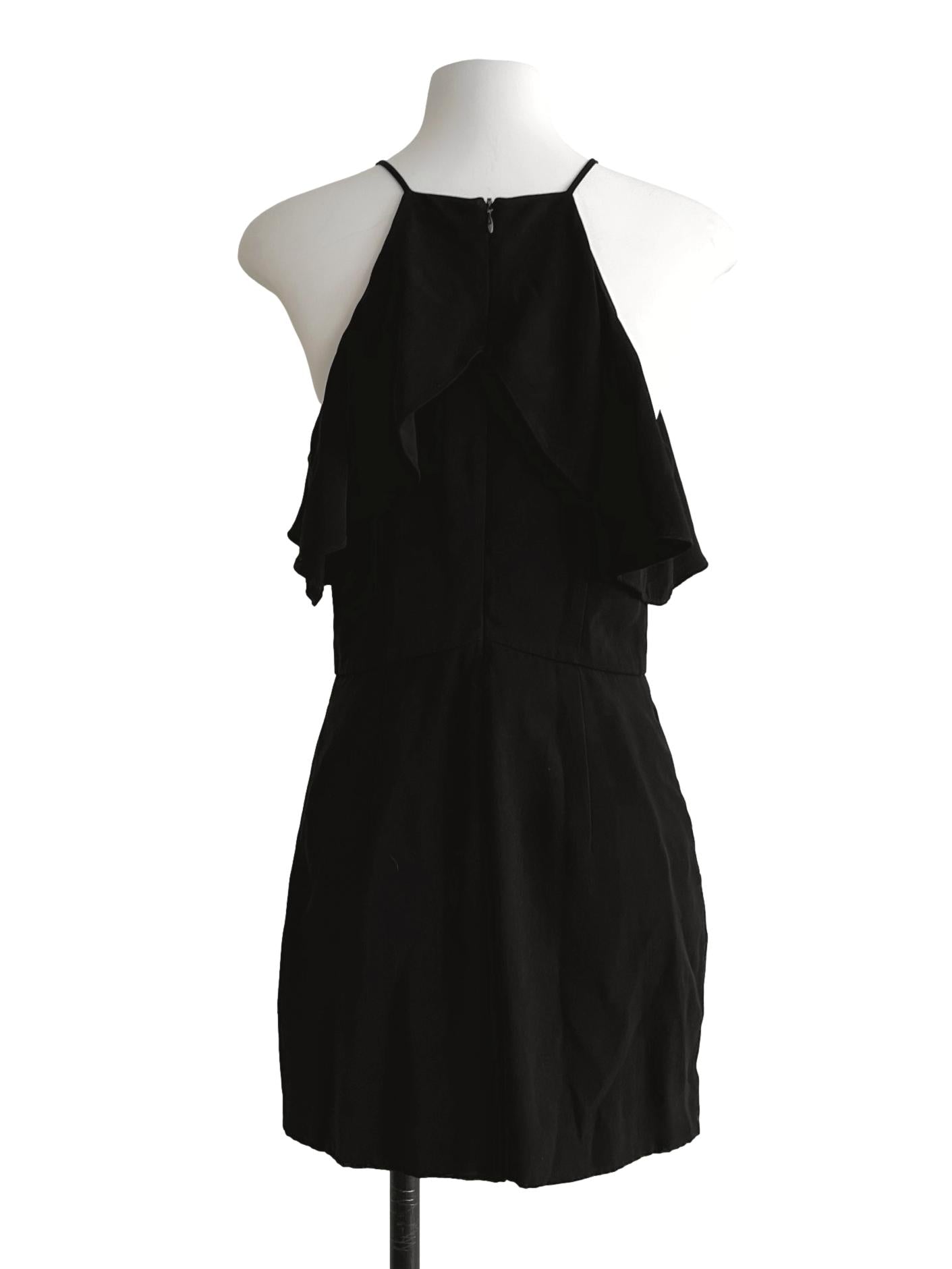 Off Black Halter Rompers
