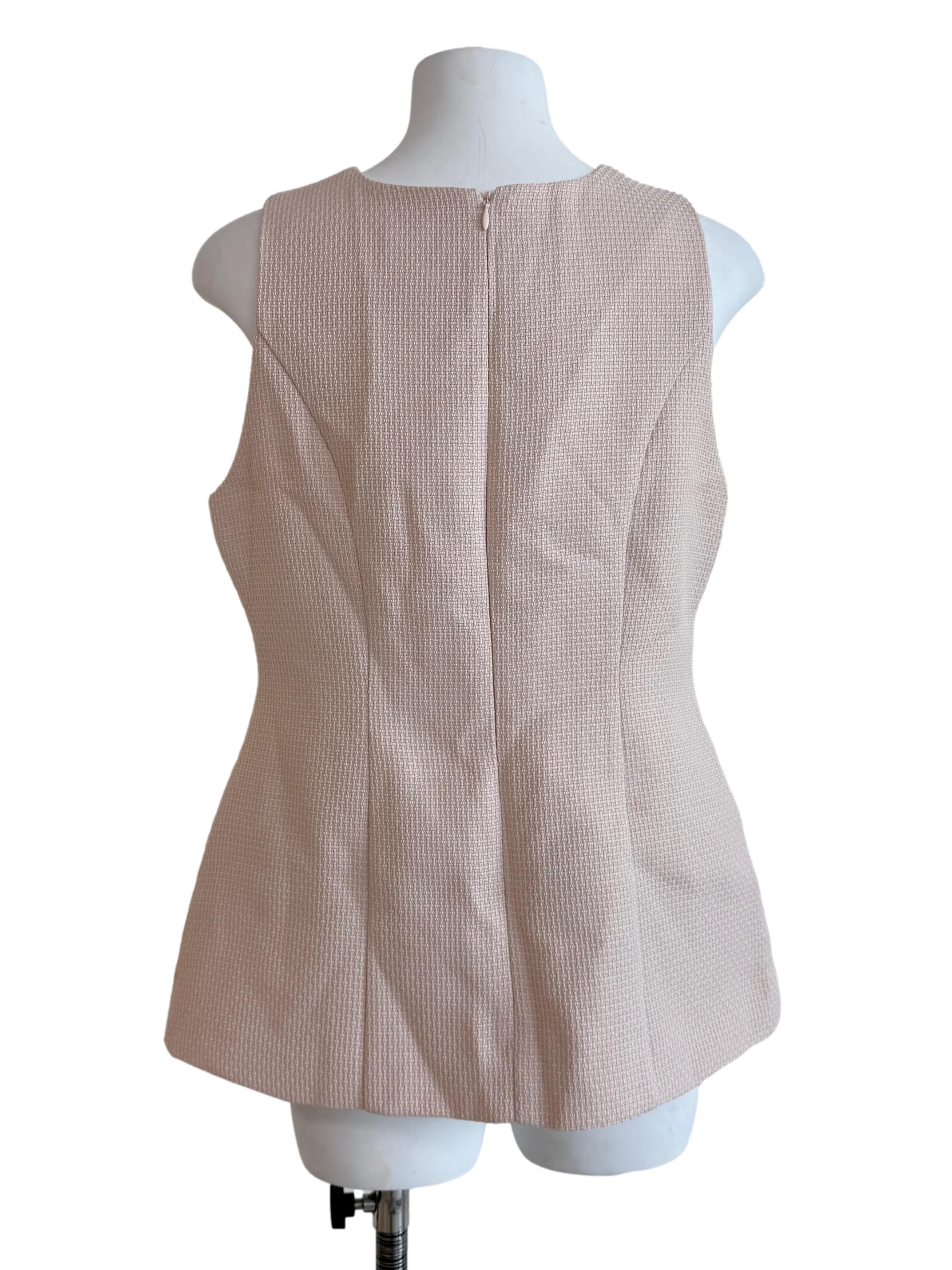 Flamingo Pink Tweed Vest