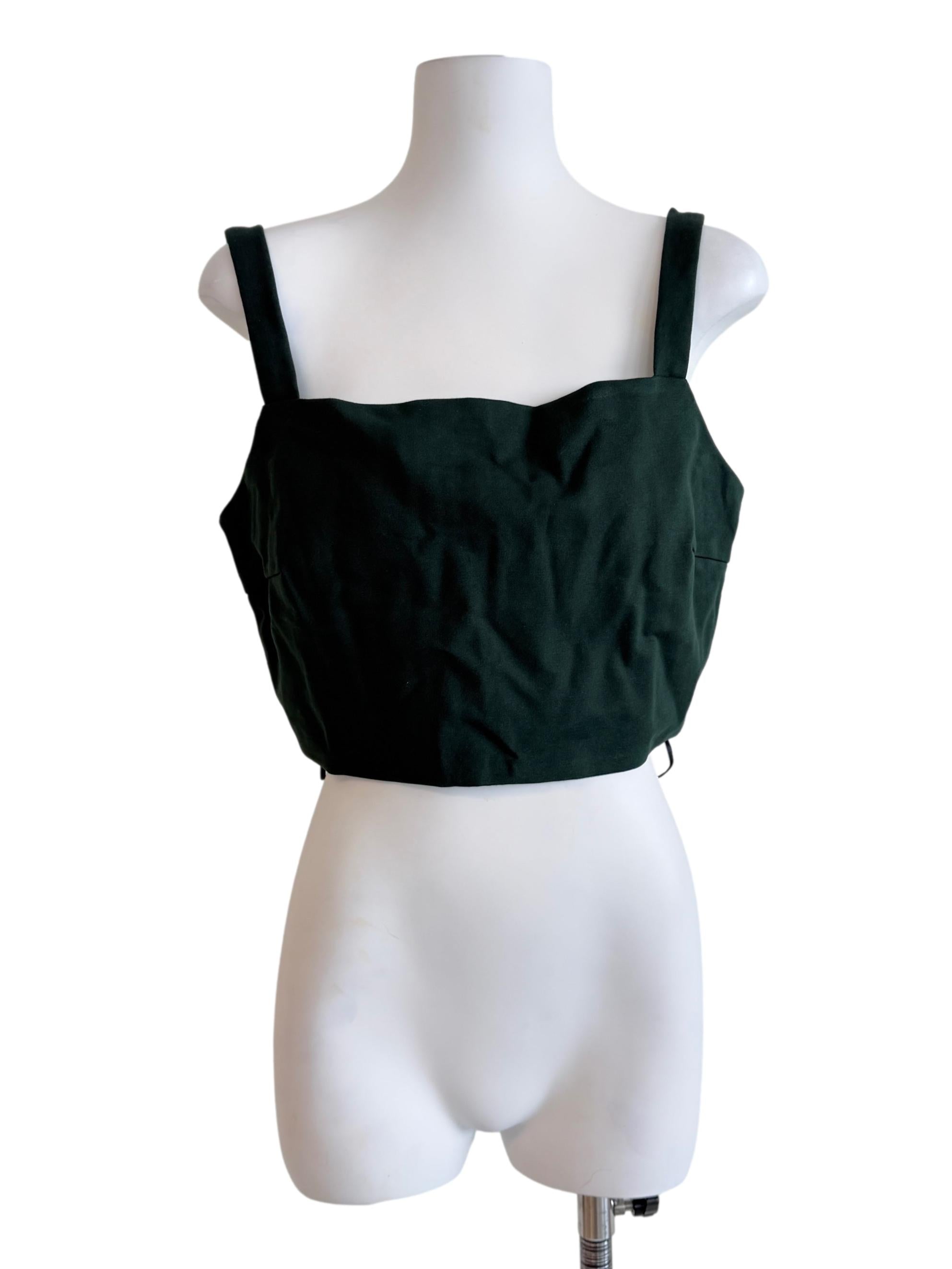 Pine Green Crop Top