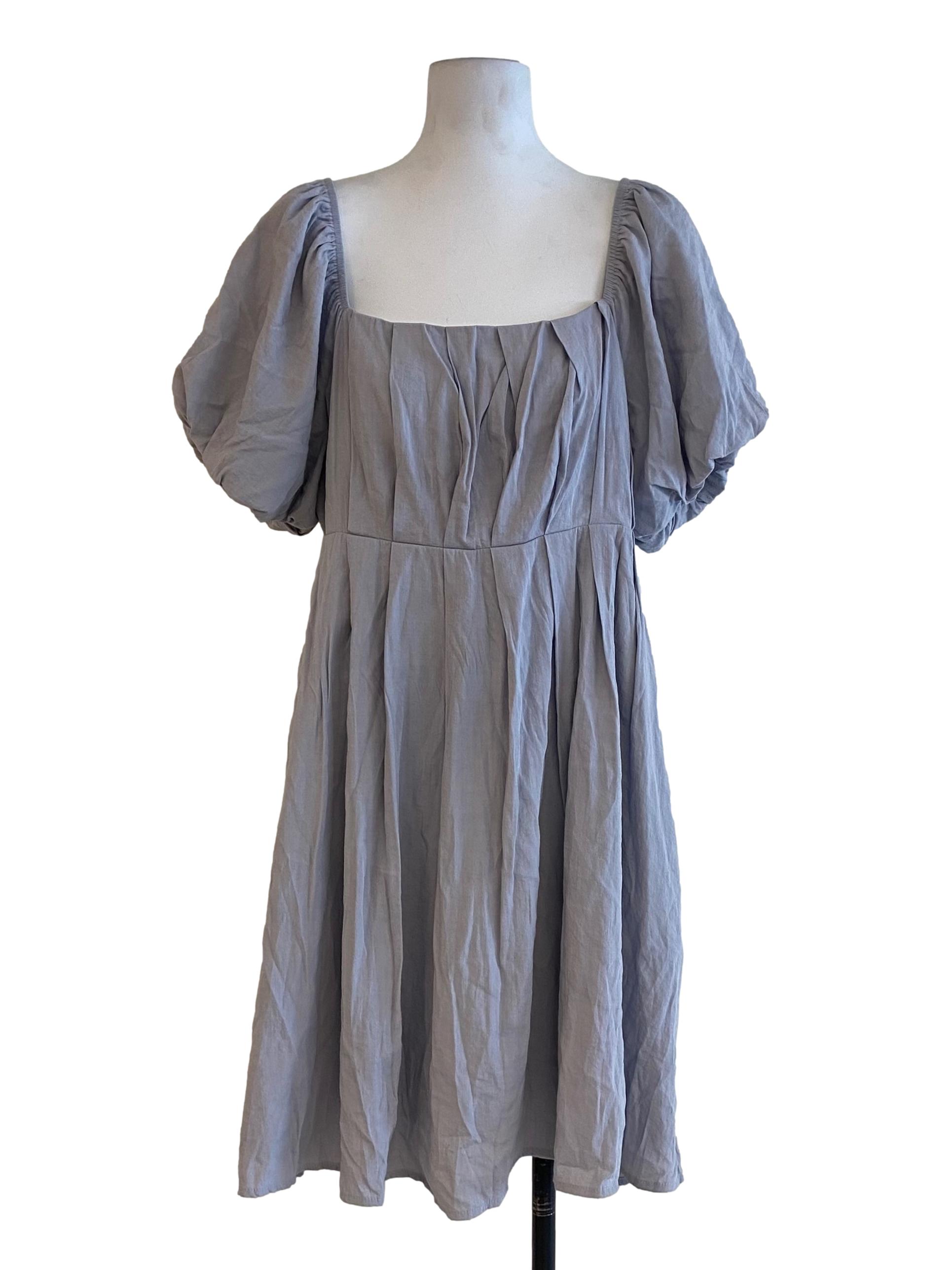 Soft Periwinkle Purple Balloon Shoulder Dress