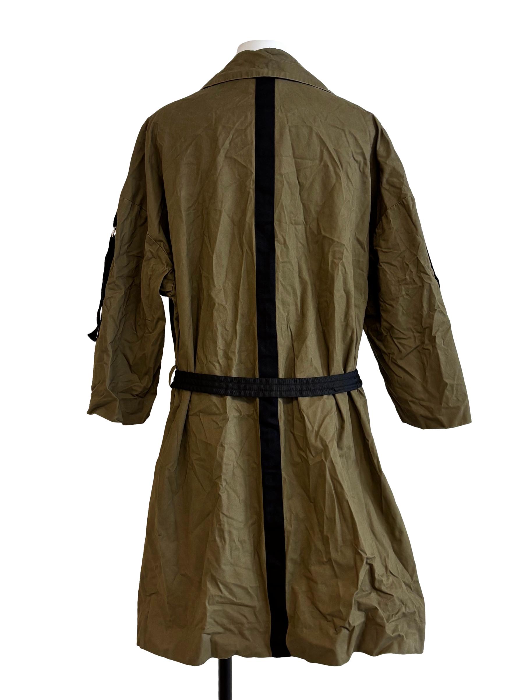Moss Green Double Breasted Trench Coat