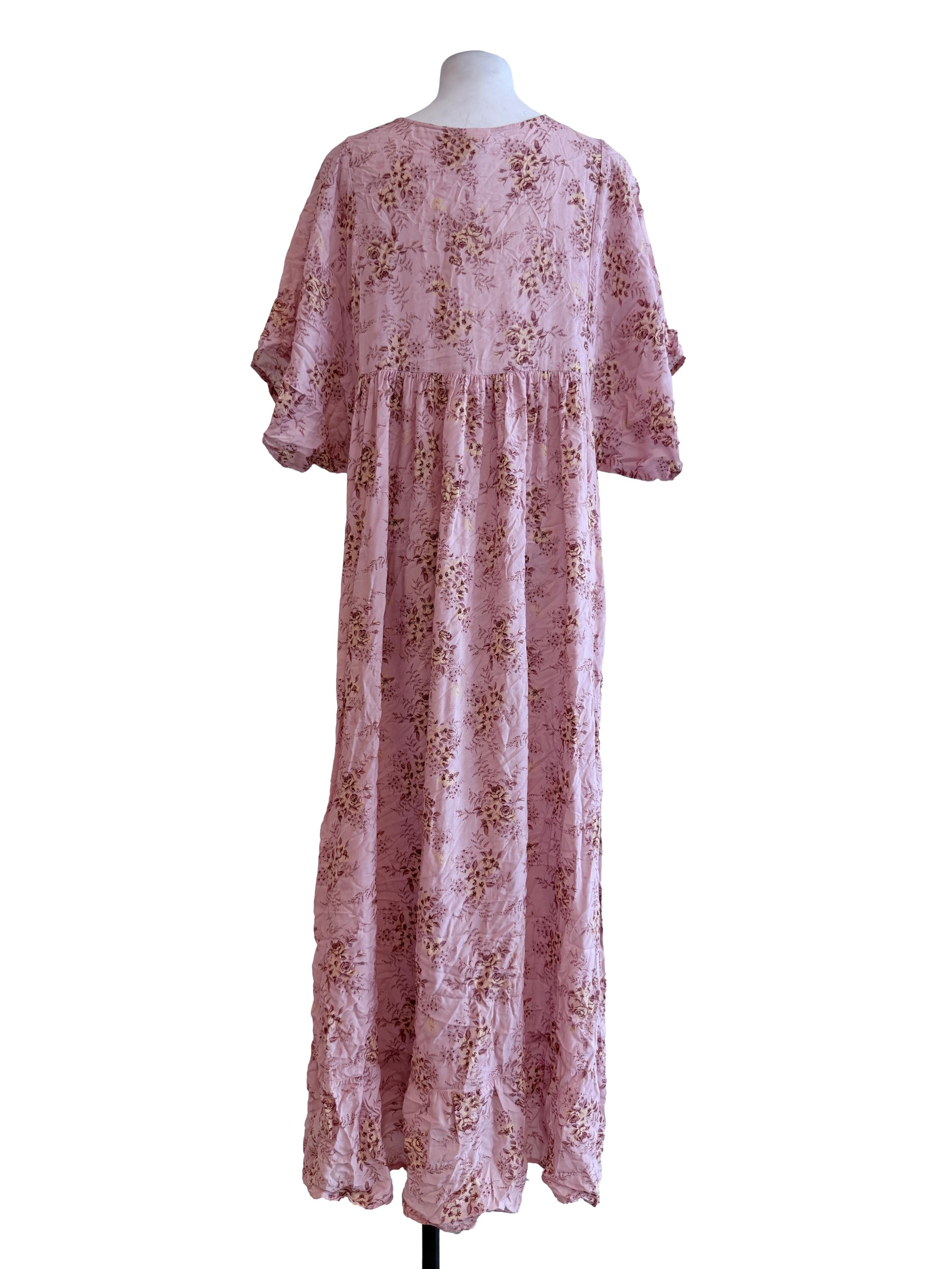 Floral Pink Baggy Dress