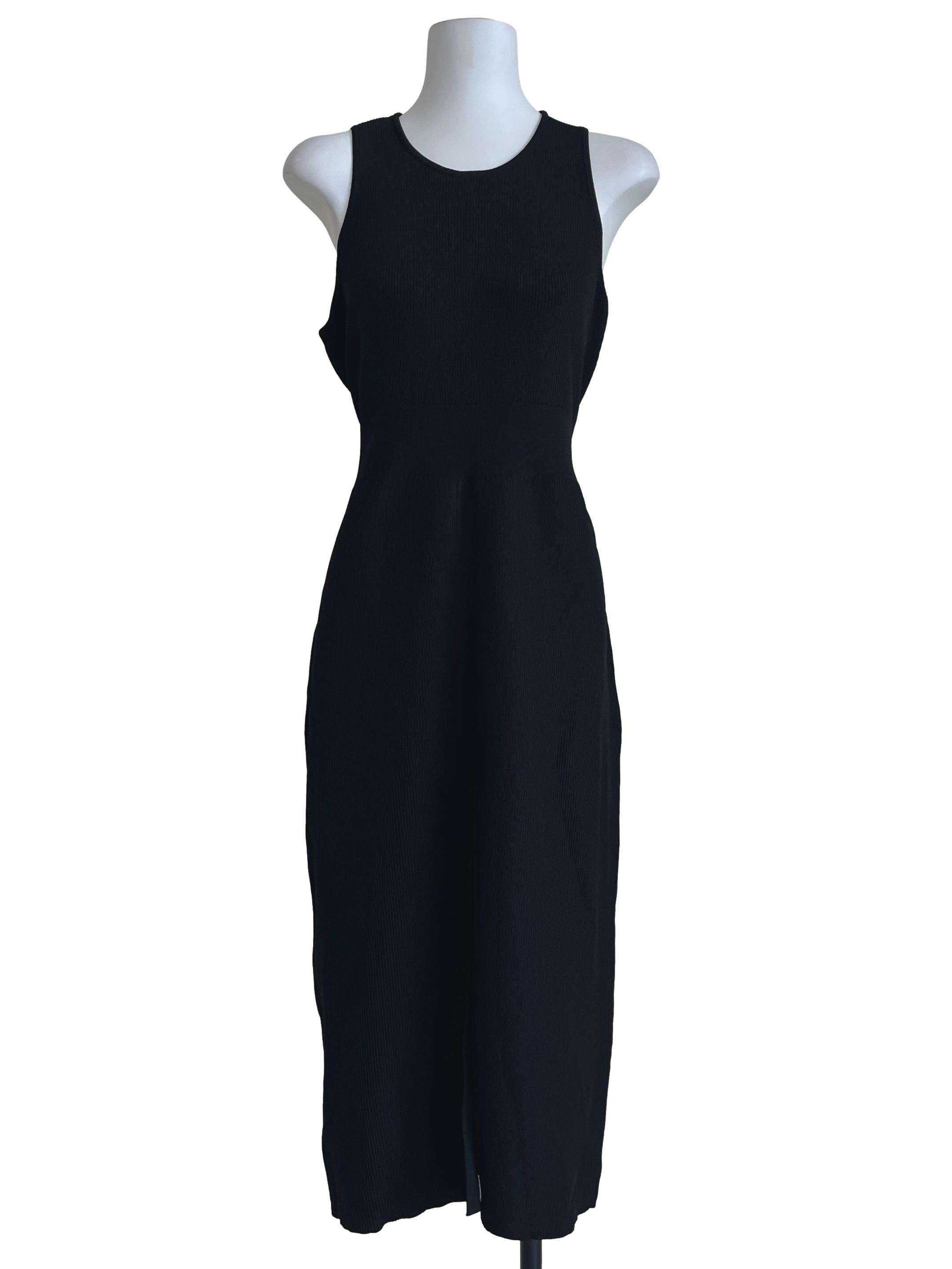 Pitch Black Halter Bodycon Dress