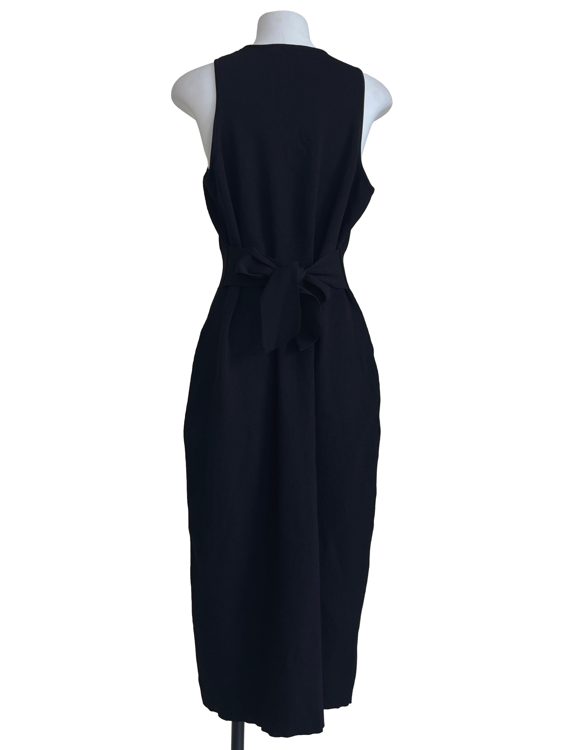 Pitch Black Halter Bodycon Dress
