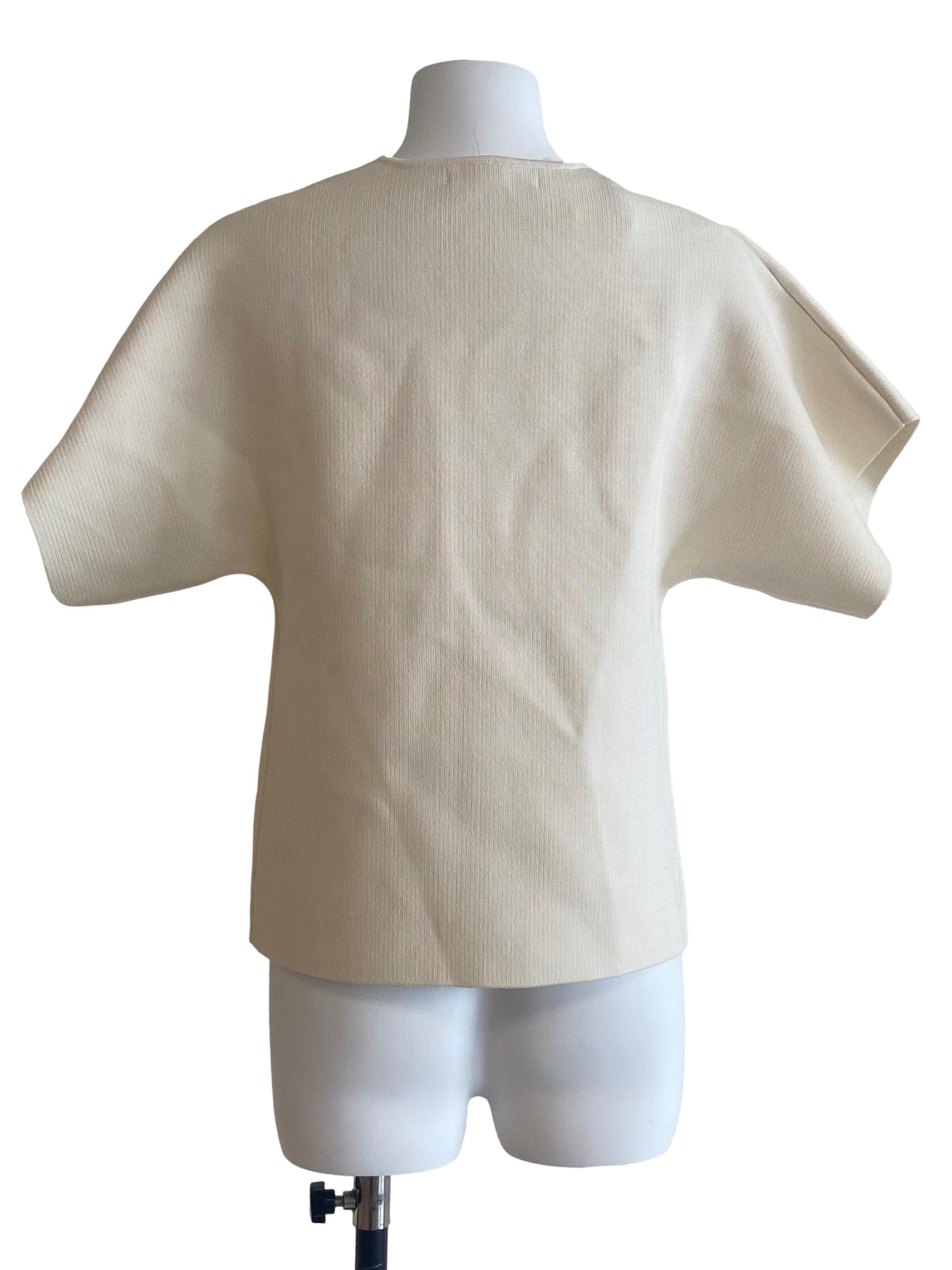 Egg Shell White Batwing Sleeve Top