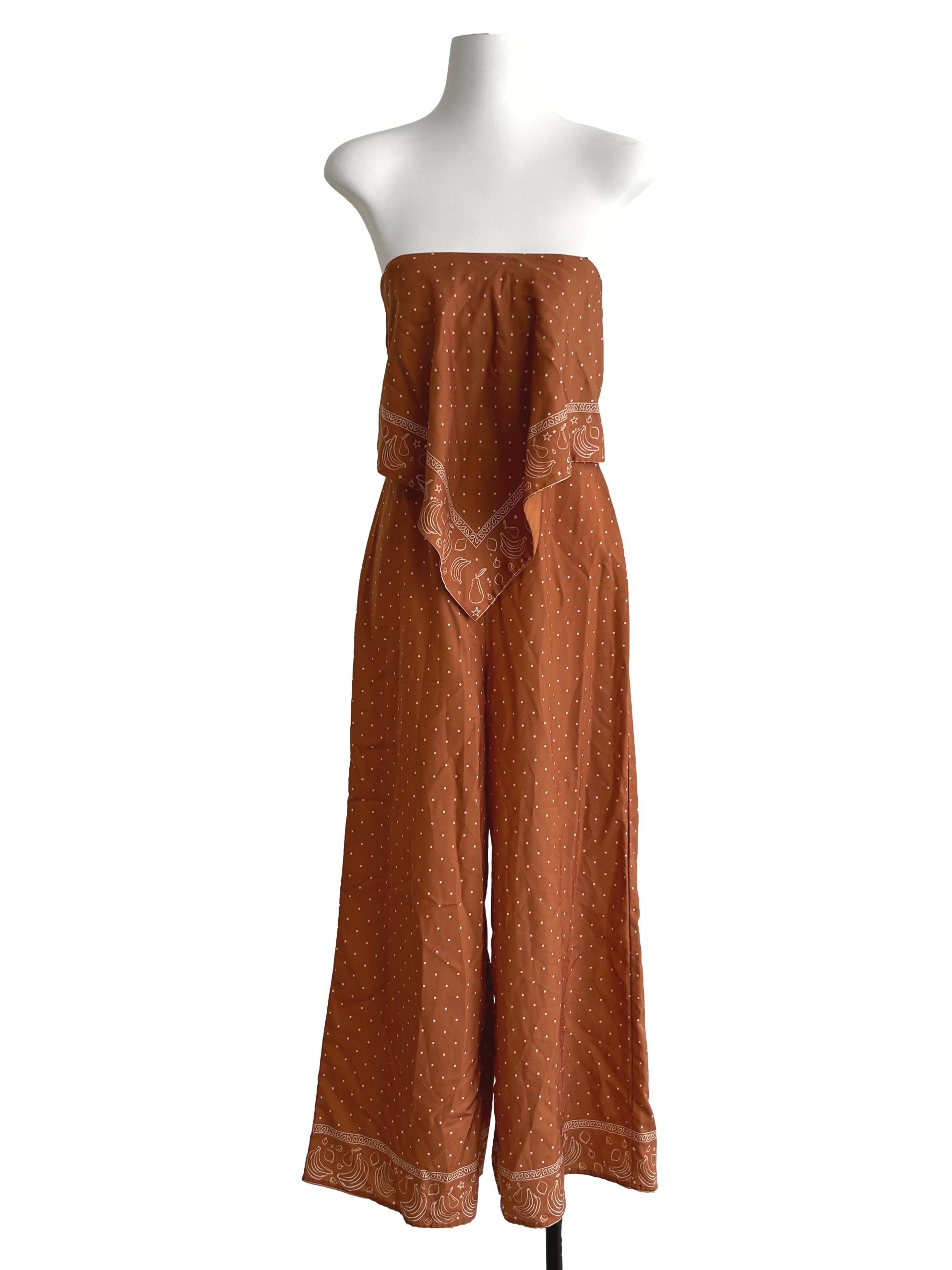 Copper Brown Sleeveless Jumpsuit
