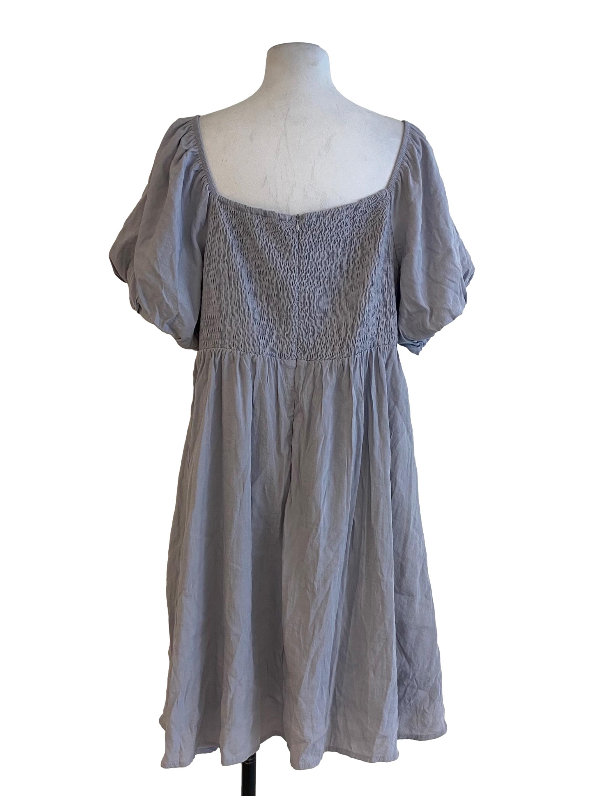 Soft Periwinkle Purple Balloon Shoulder Dress