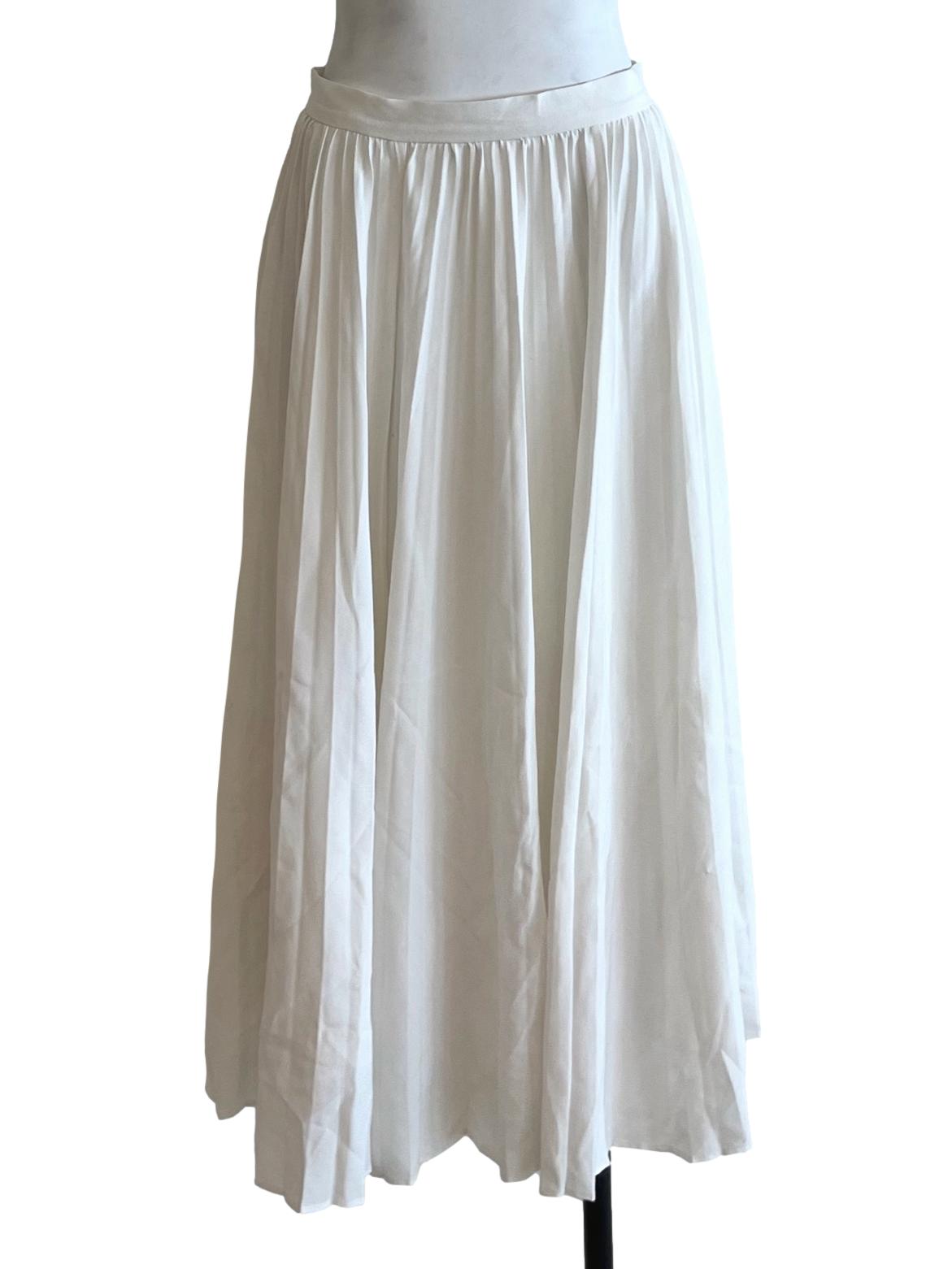 White High-Waisted A-Line Skirt LB