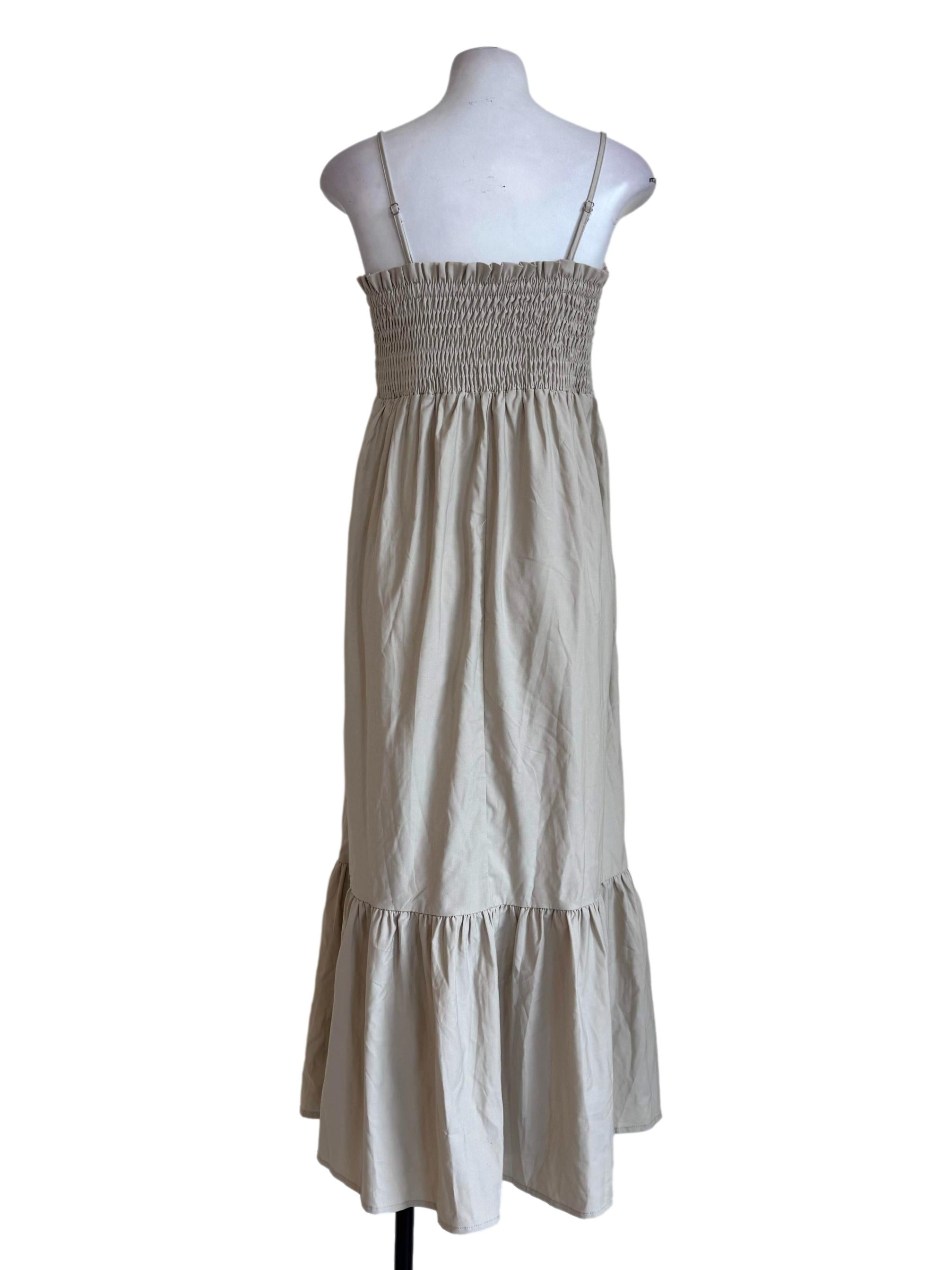 Sand Beige A-Line Dress
