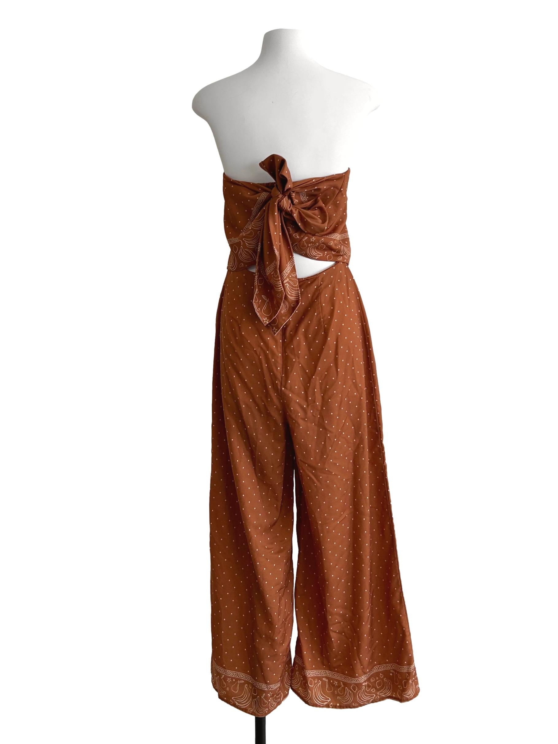 Copper Brown Sleeveless Jumpsuit